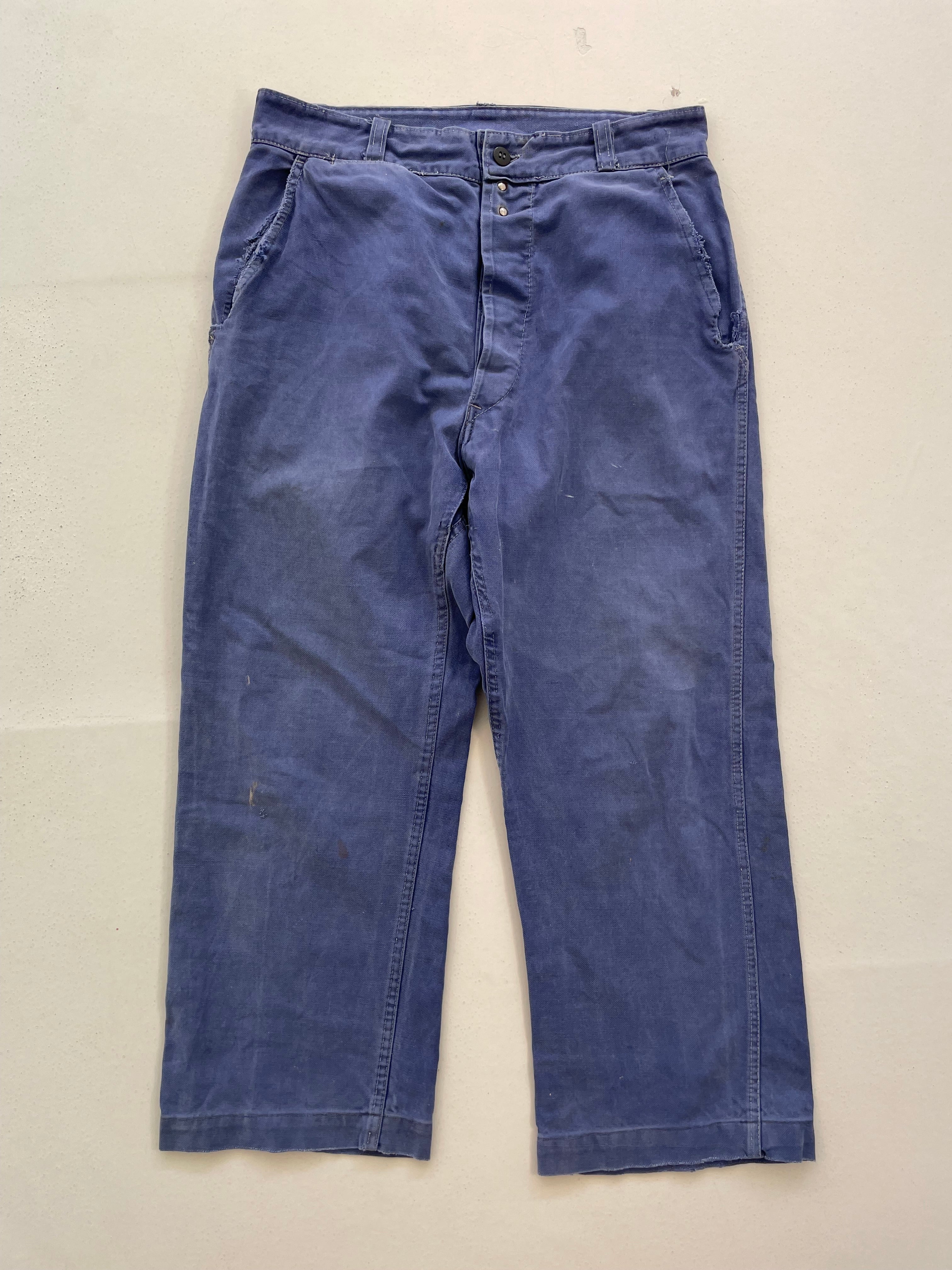 パンツ Euro Vintage French Work Pants Vintage French Workwear Chore Trousers – Trouvé Fine Art