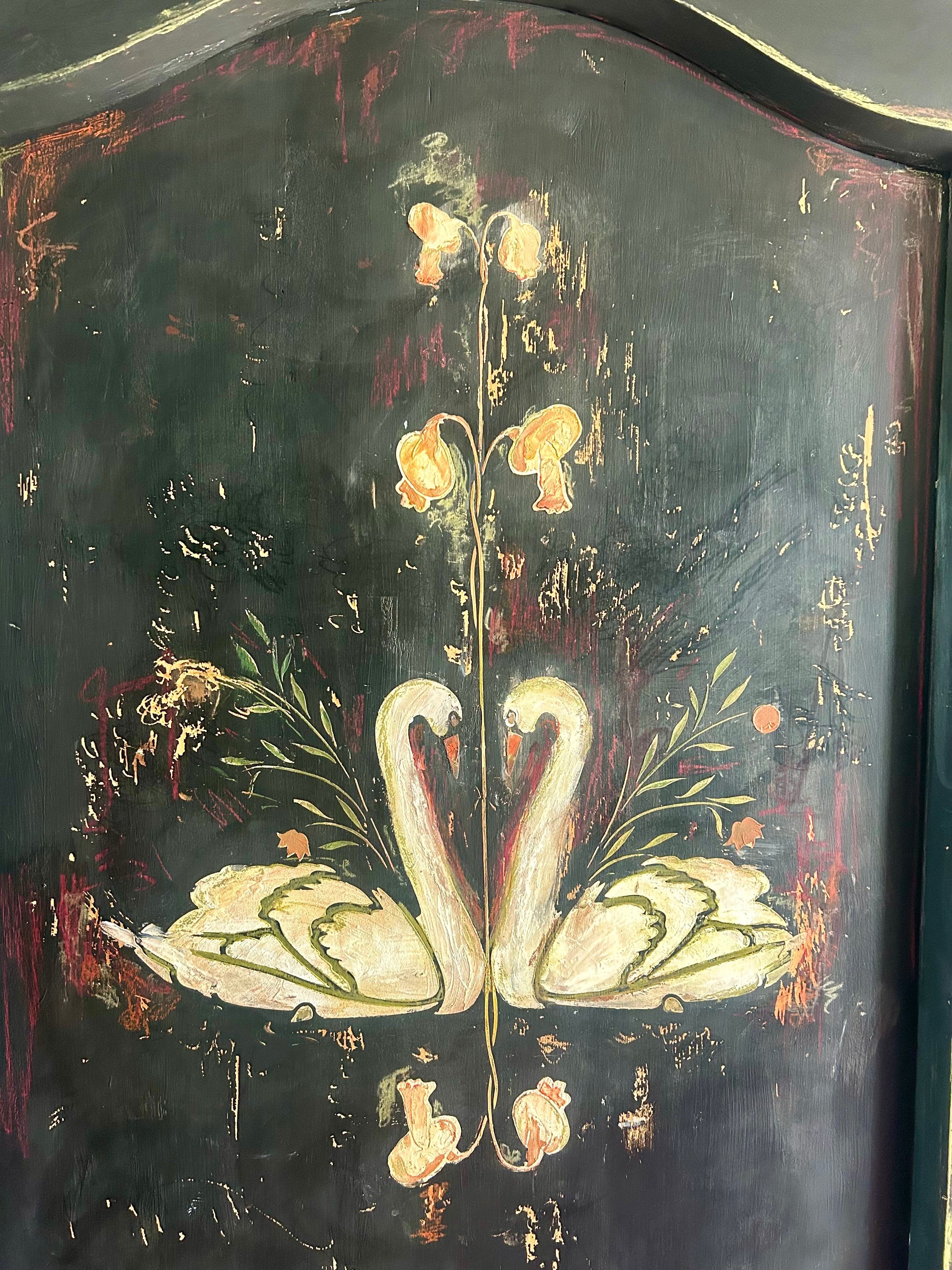 Vintage Painted Folk Art Wardrobe