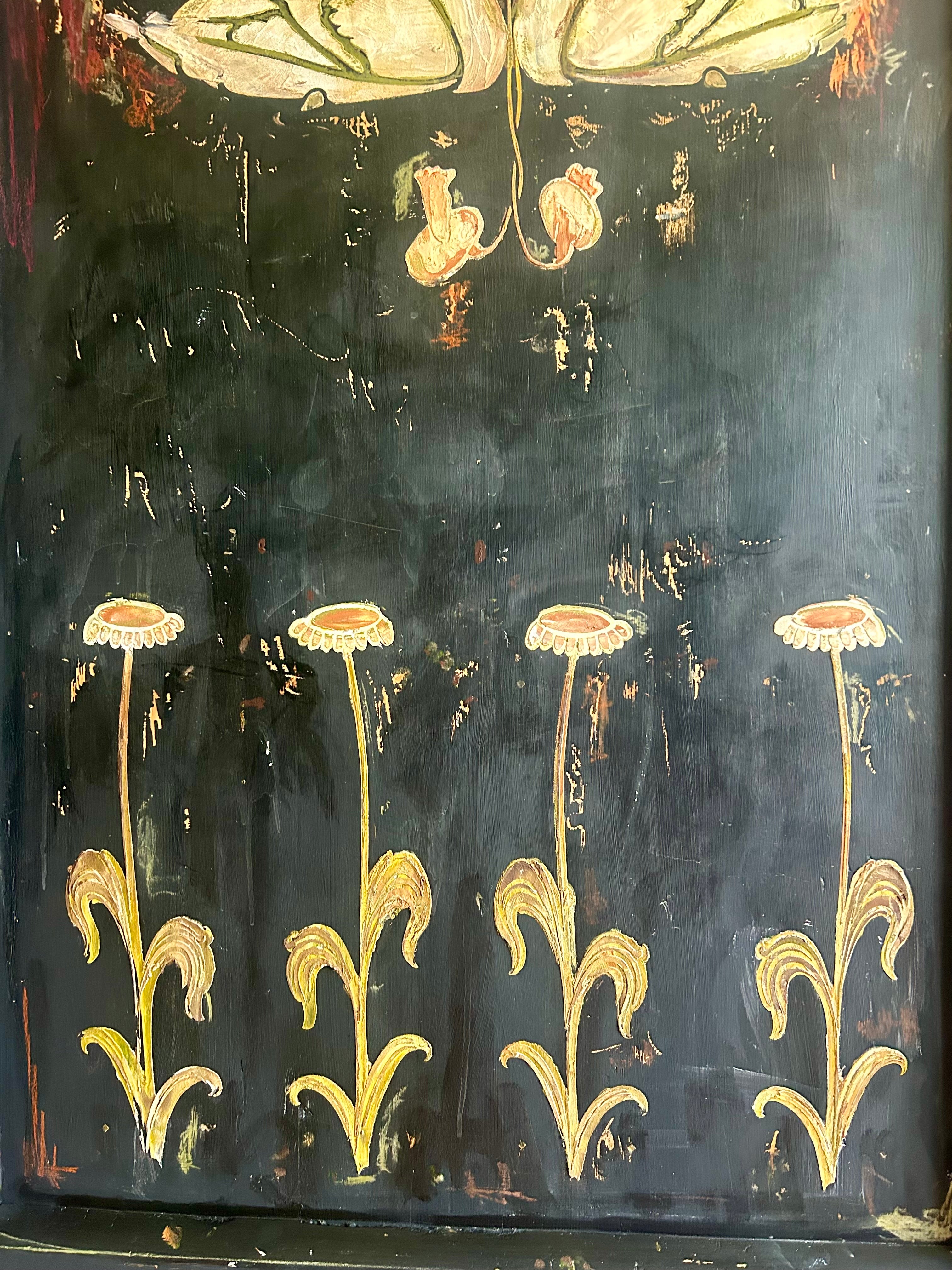 Vintage Painted Folk Art Wardrobe