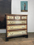 Vintage Painted Pine Folk Art Chest of Drawers