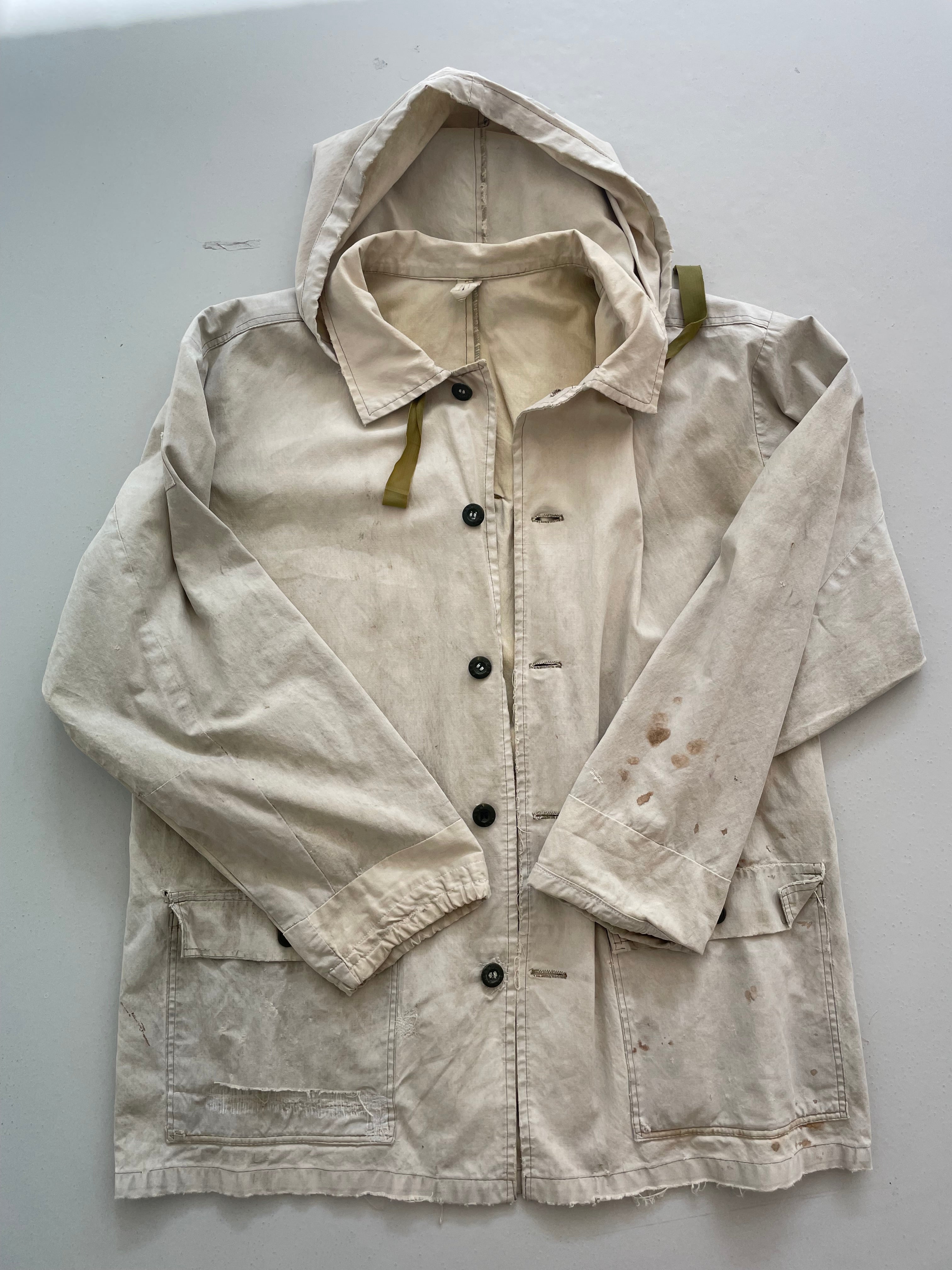 Vintage French Canvas Military Coat