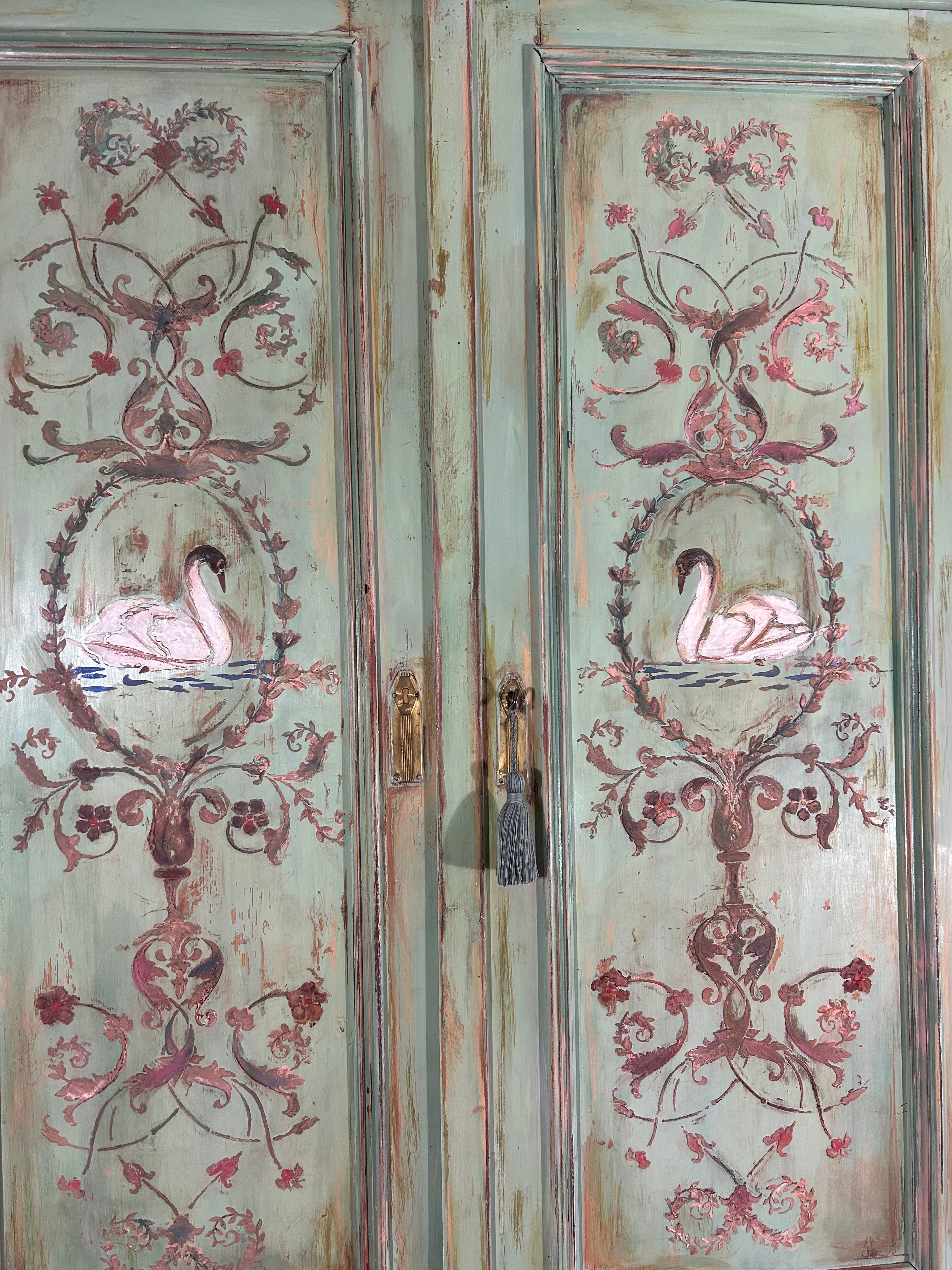 Antique French Painted wardrobe