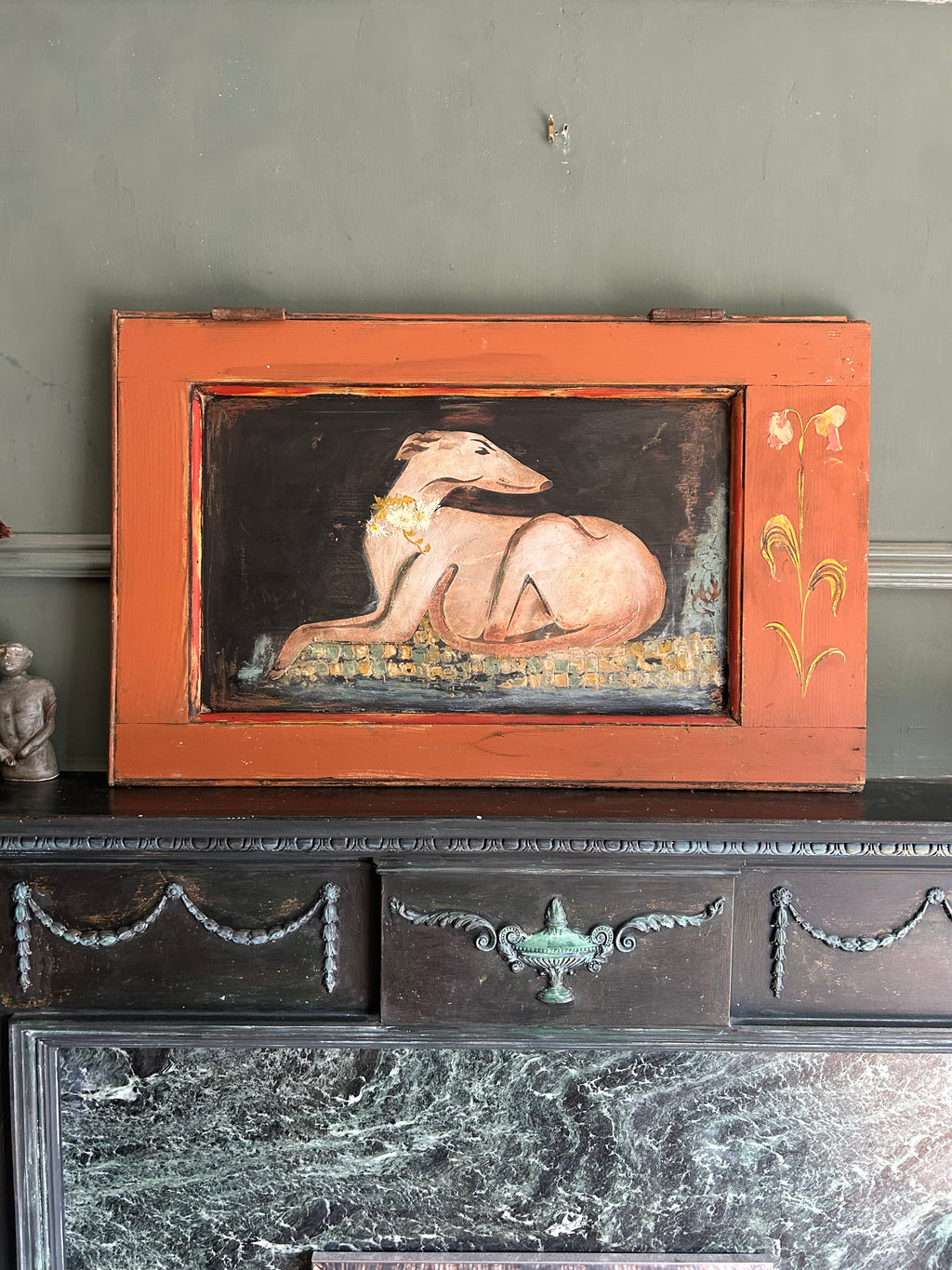 Reclaimed Door Hound Wallhanging