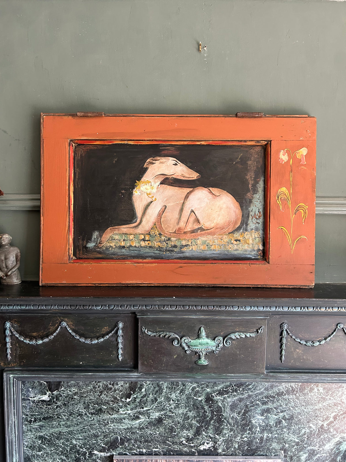 Reclaimed Door Hound Wallhanging