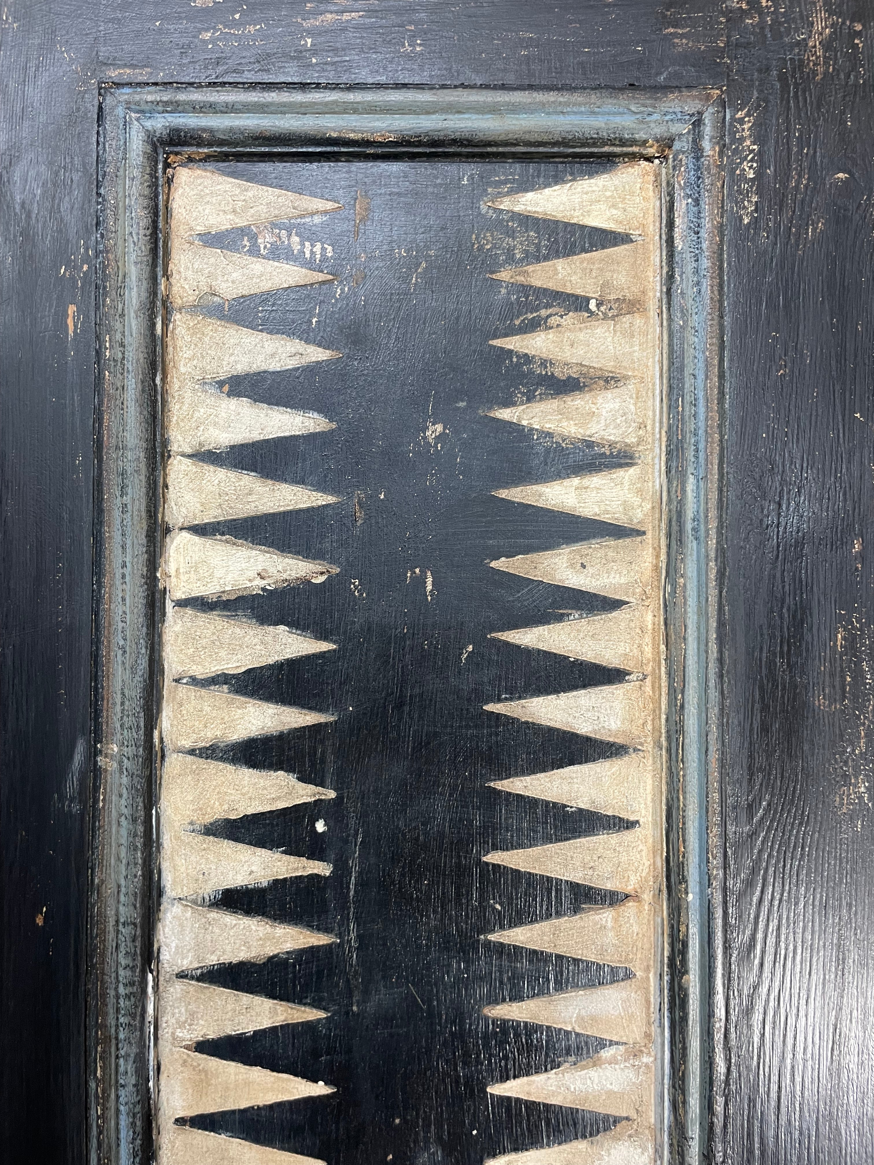 Vintage Painted Pine Folk Art Cupboard