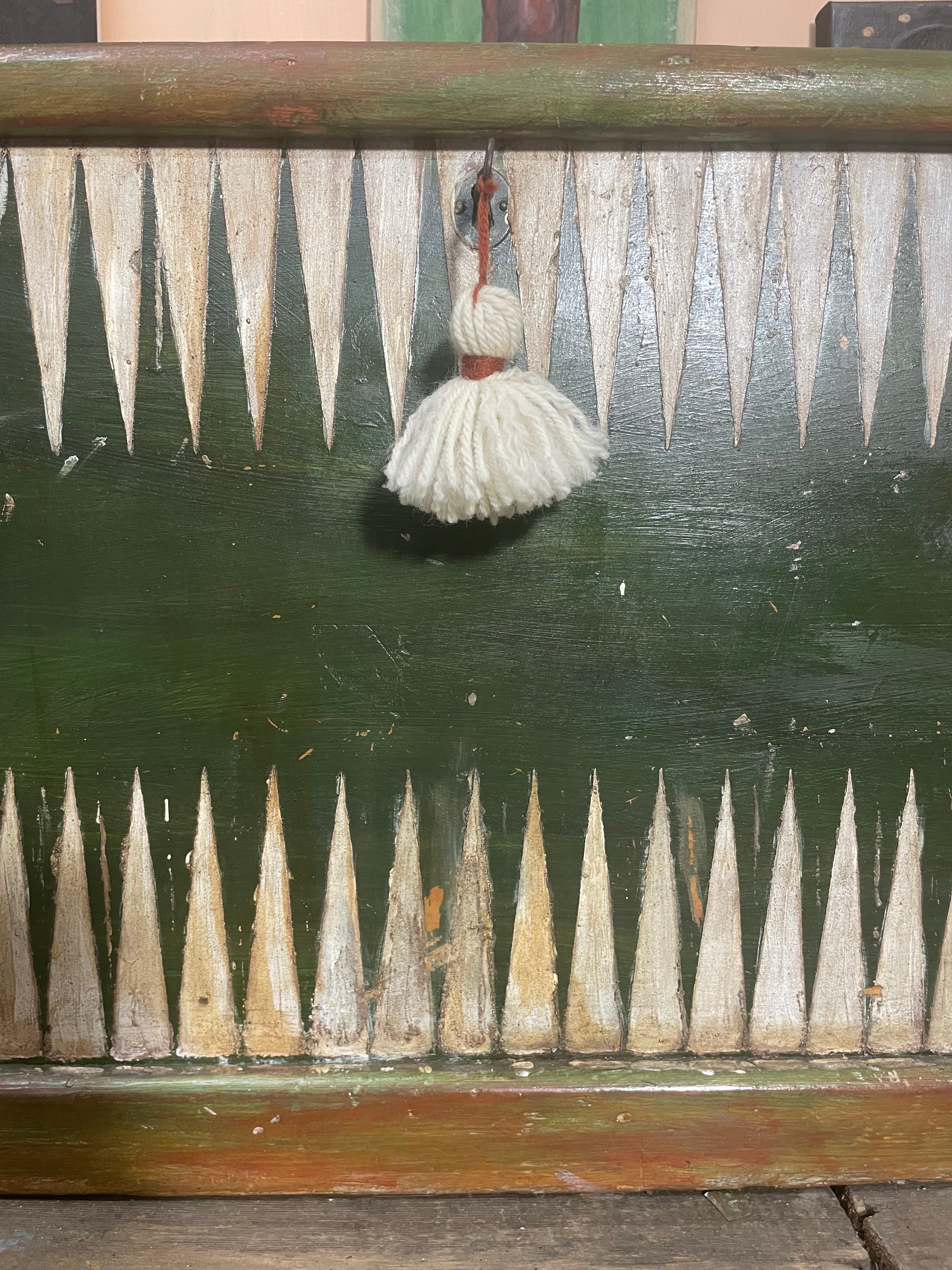 Vintage Folk Art Blanket Box