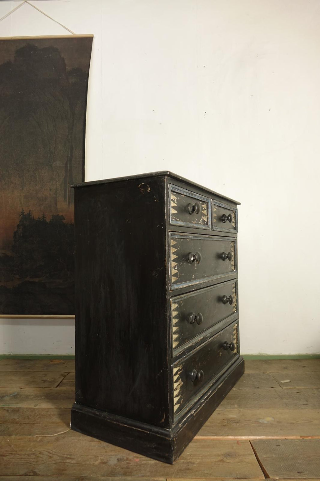 Vintage Folk Art Chest of Drawers