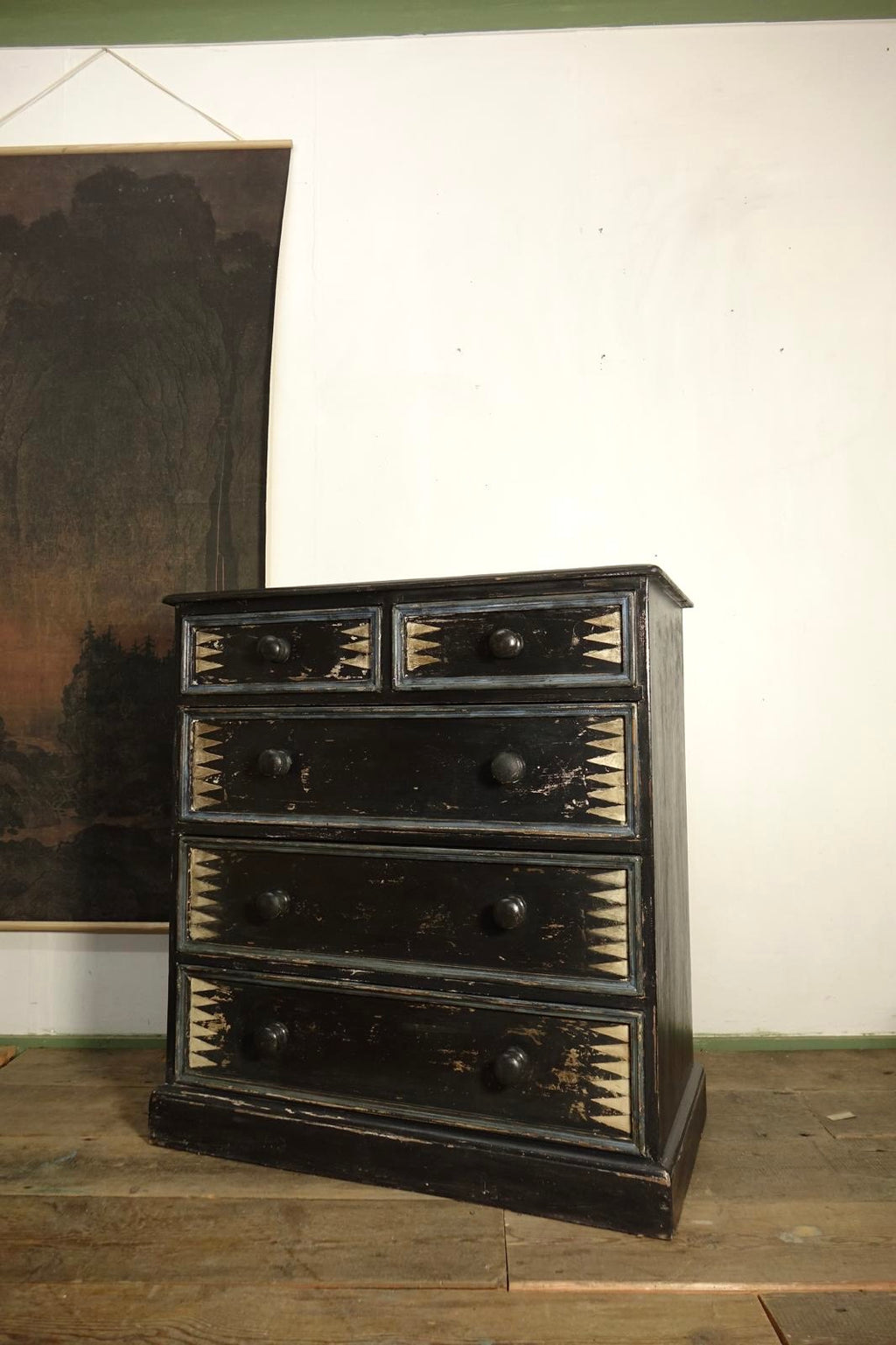 Vintage Folk Art Chest of Drawers