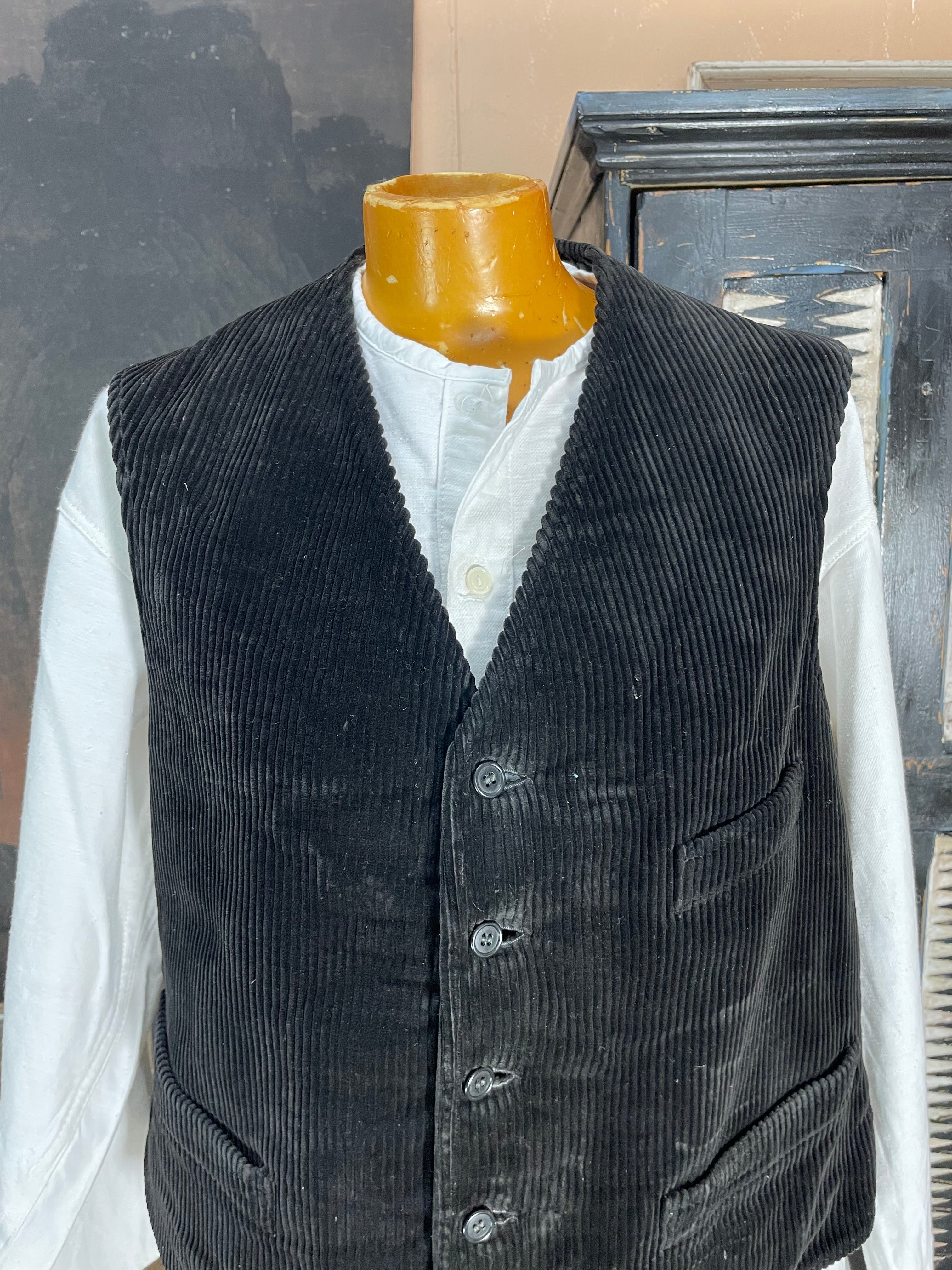 Vintage 1950s French Corduroy Waistcoat