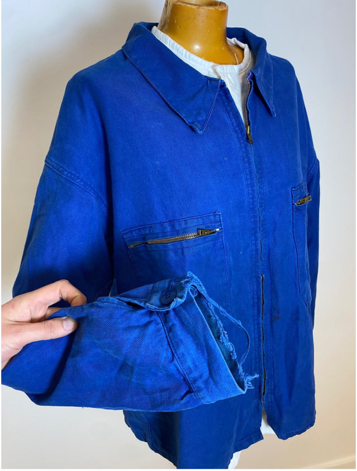 Vintage French Zip Up Chore Jacket