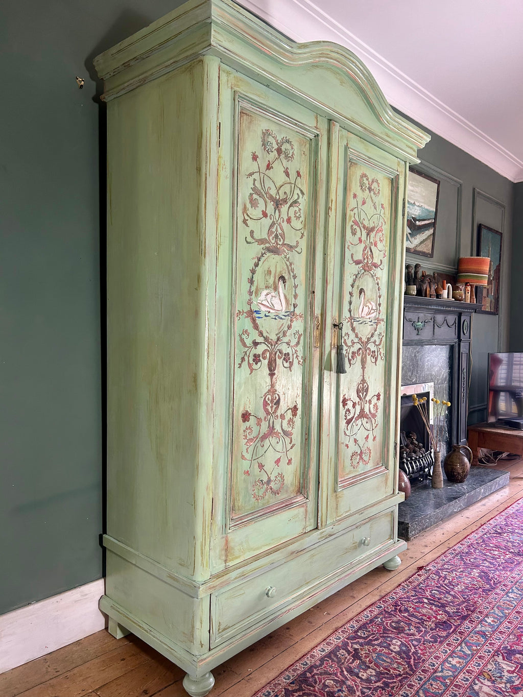 Antique French Painted wardrobe