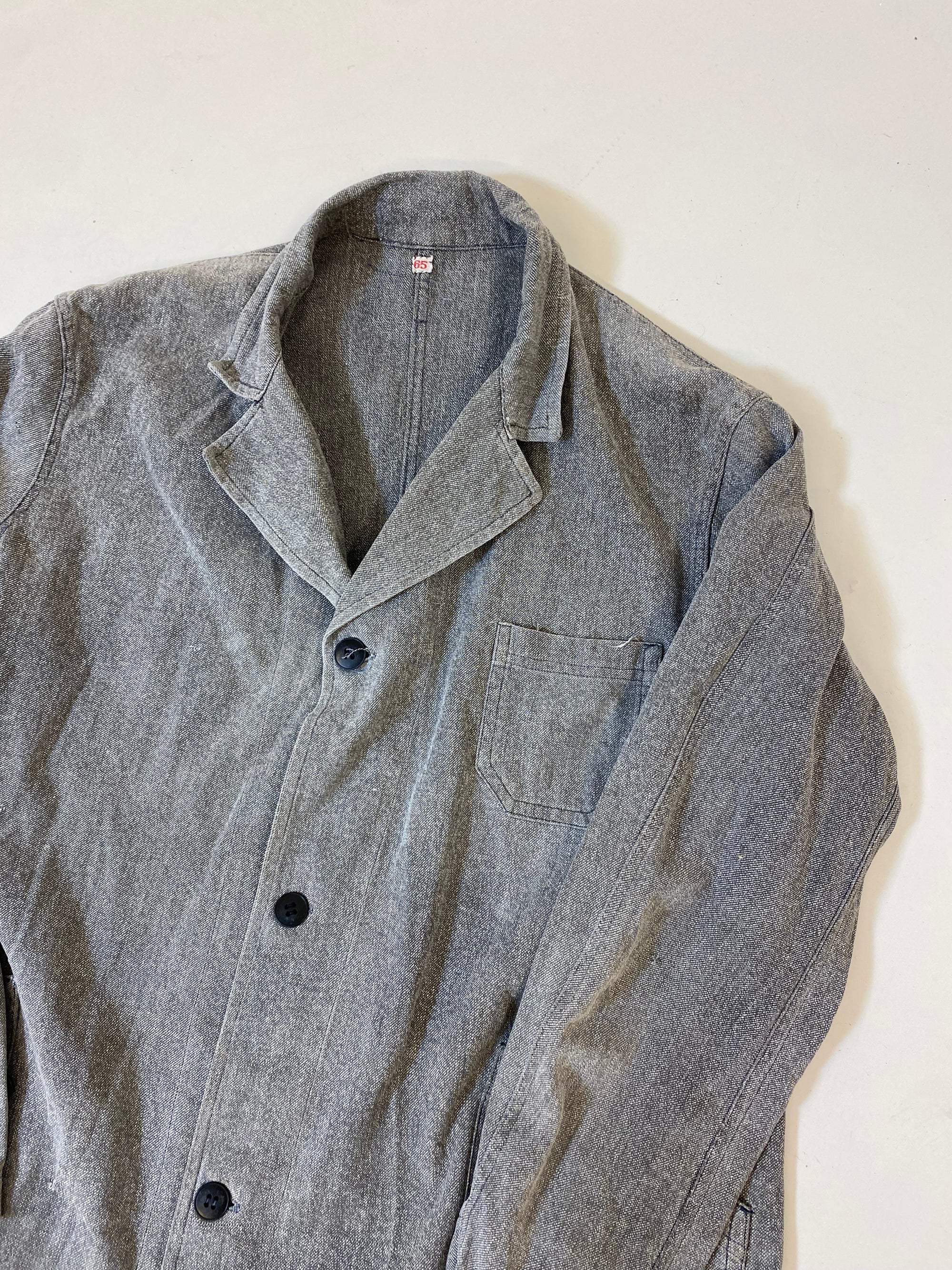 Vintage French 1960s Salt and Pepper Atelier Jacket