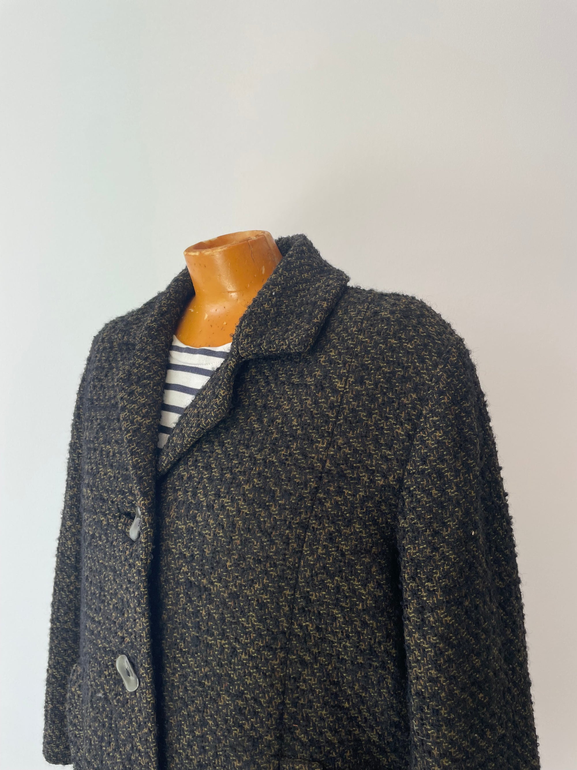 Vintage French 1930’s Tweed Overcoat