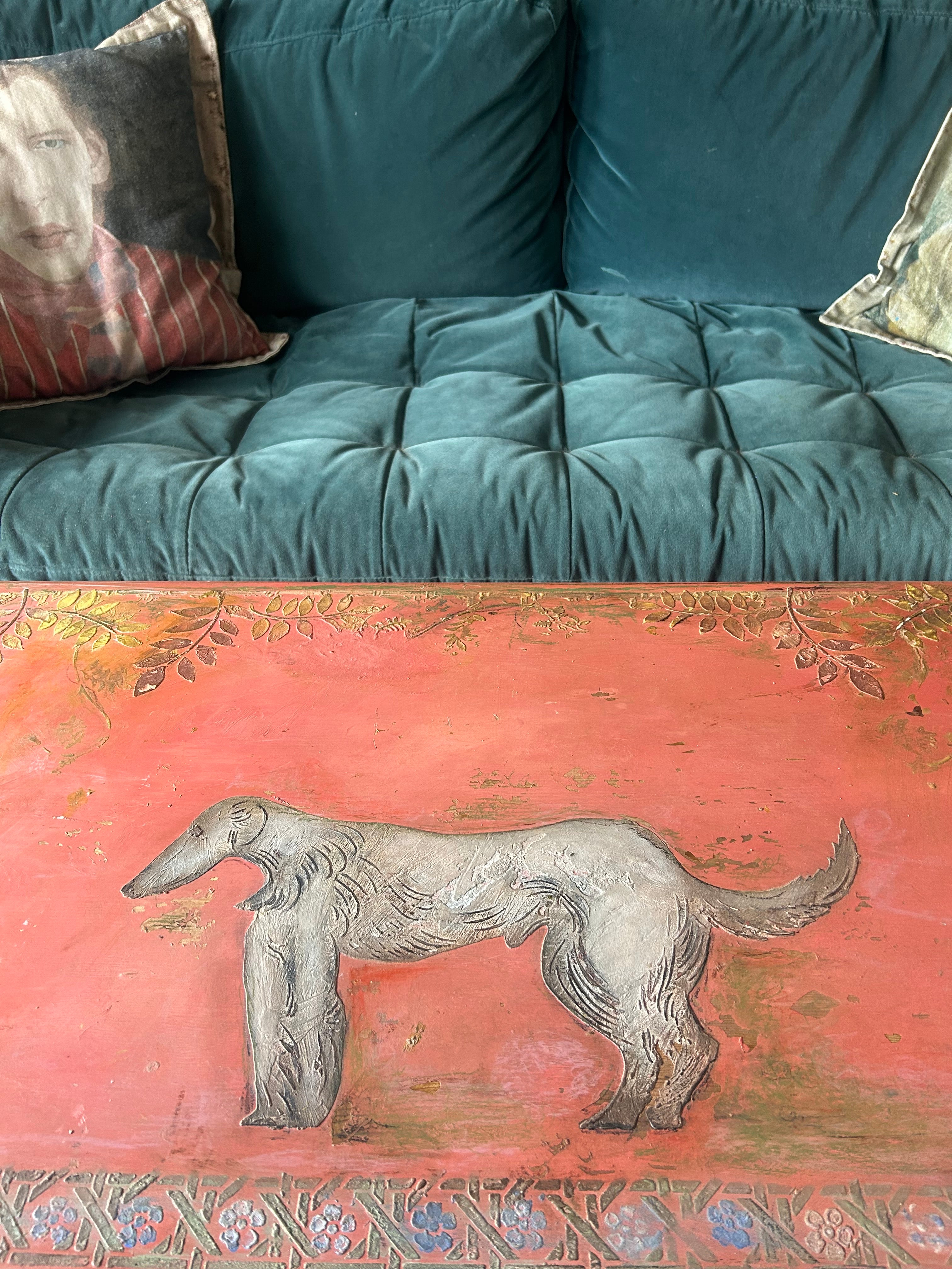 Vintage Painted Pine Bloomsbury Inspired Coffee Table