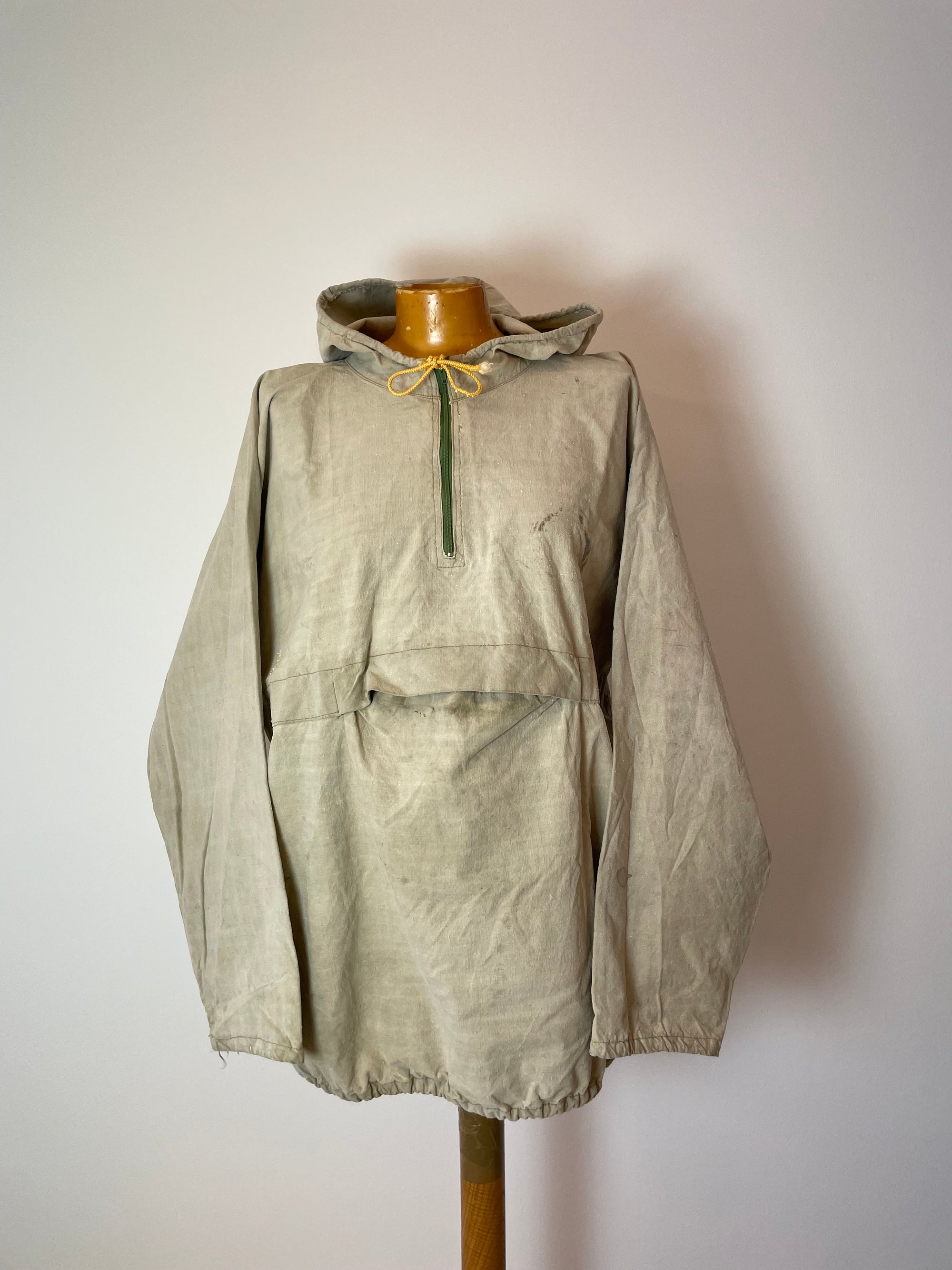 Vintage 1960s French Military Canvas Smock