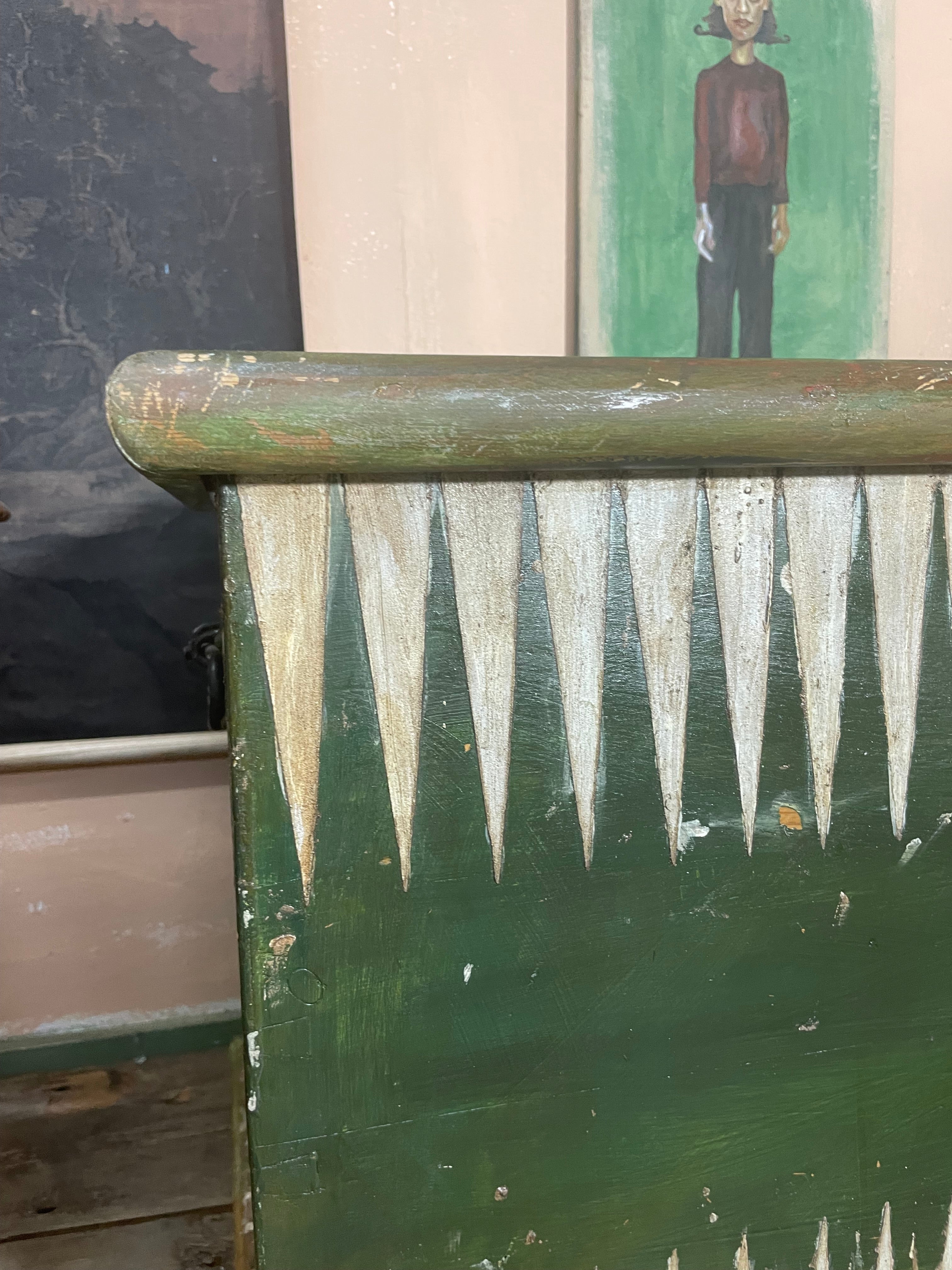 Vintage Folk Art Blanket Box