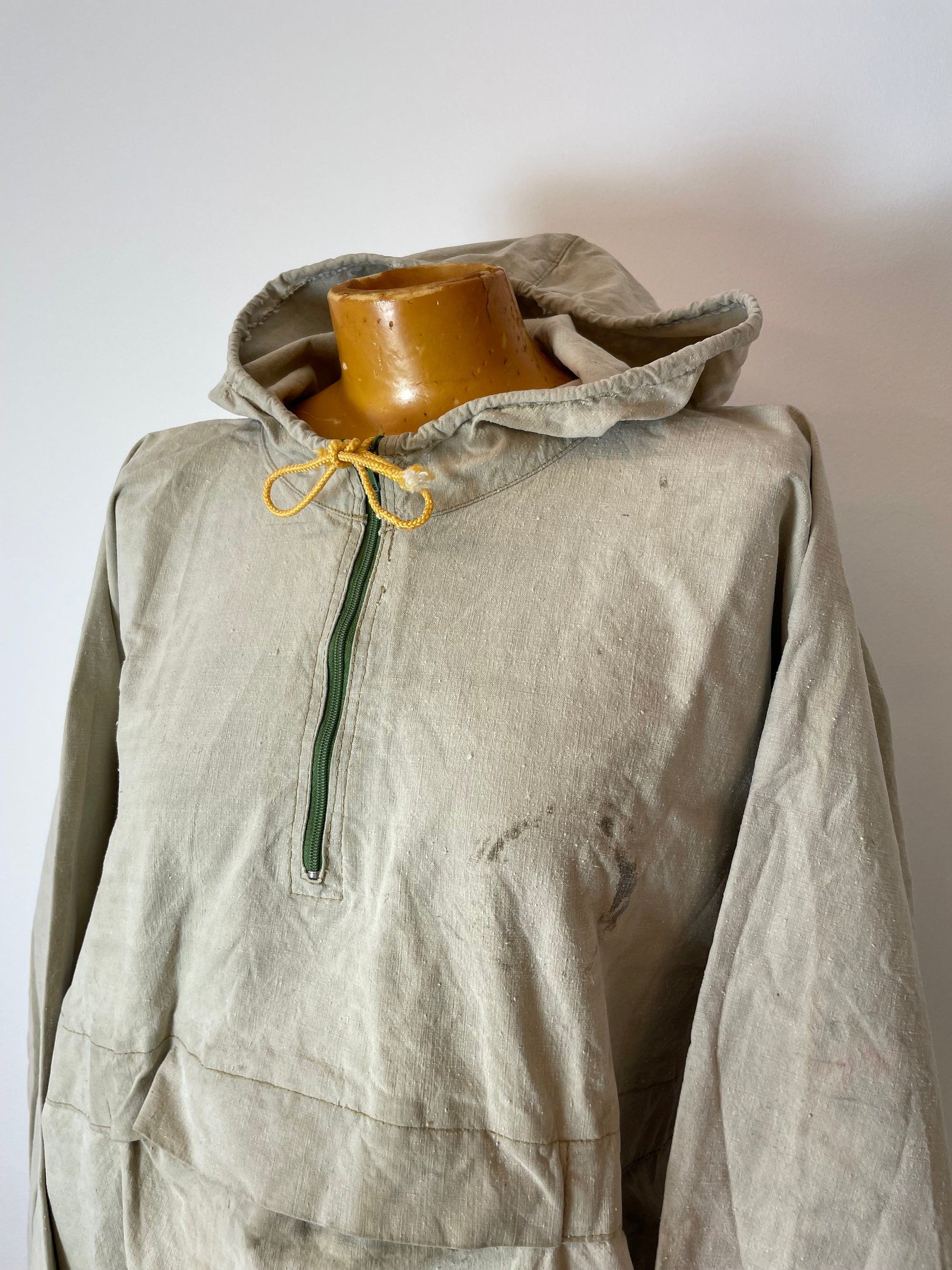 Vintage 1960s French Military Canvas Smock