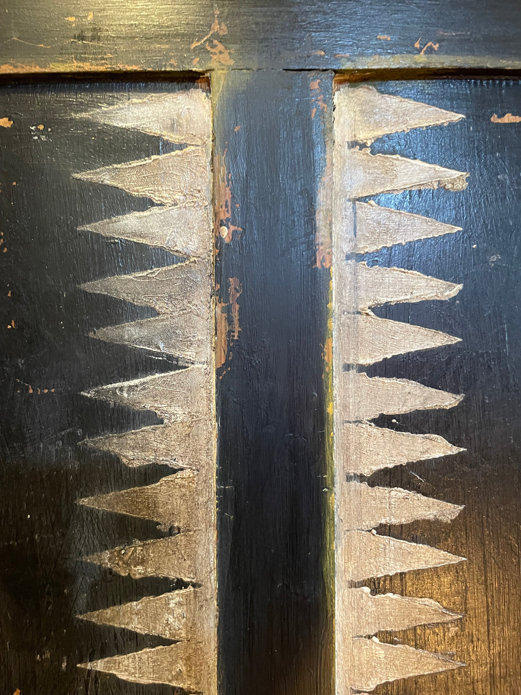 Vintage Folk Art Wardrobe/ Hall Cupboard