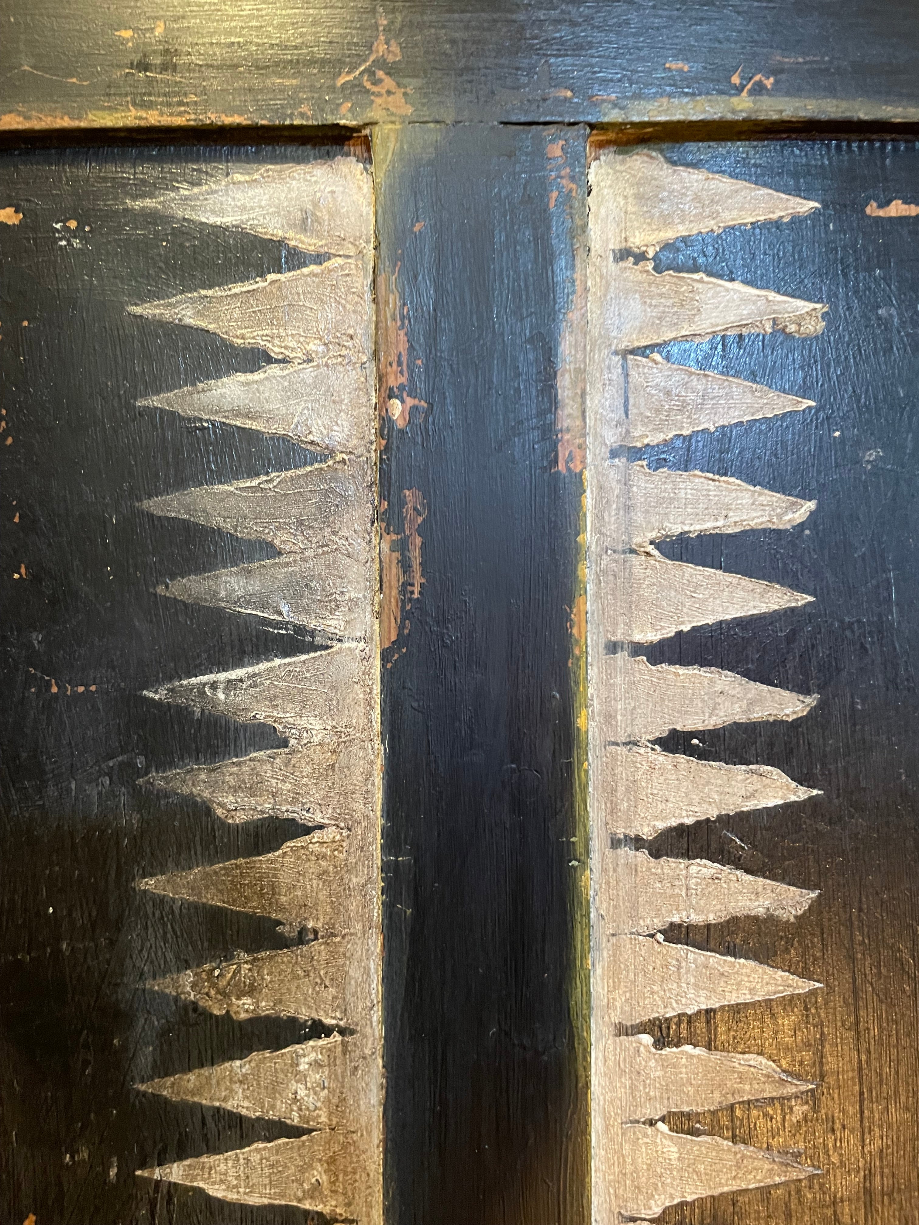 Vintage Folk Art Wardrobe/ Hall Cupboard