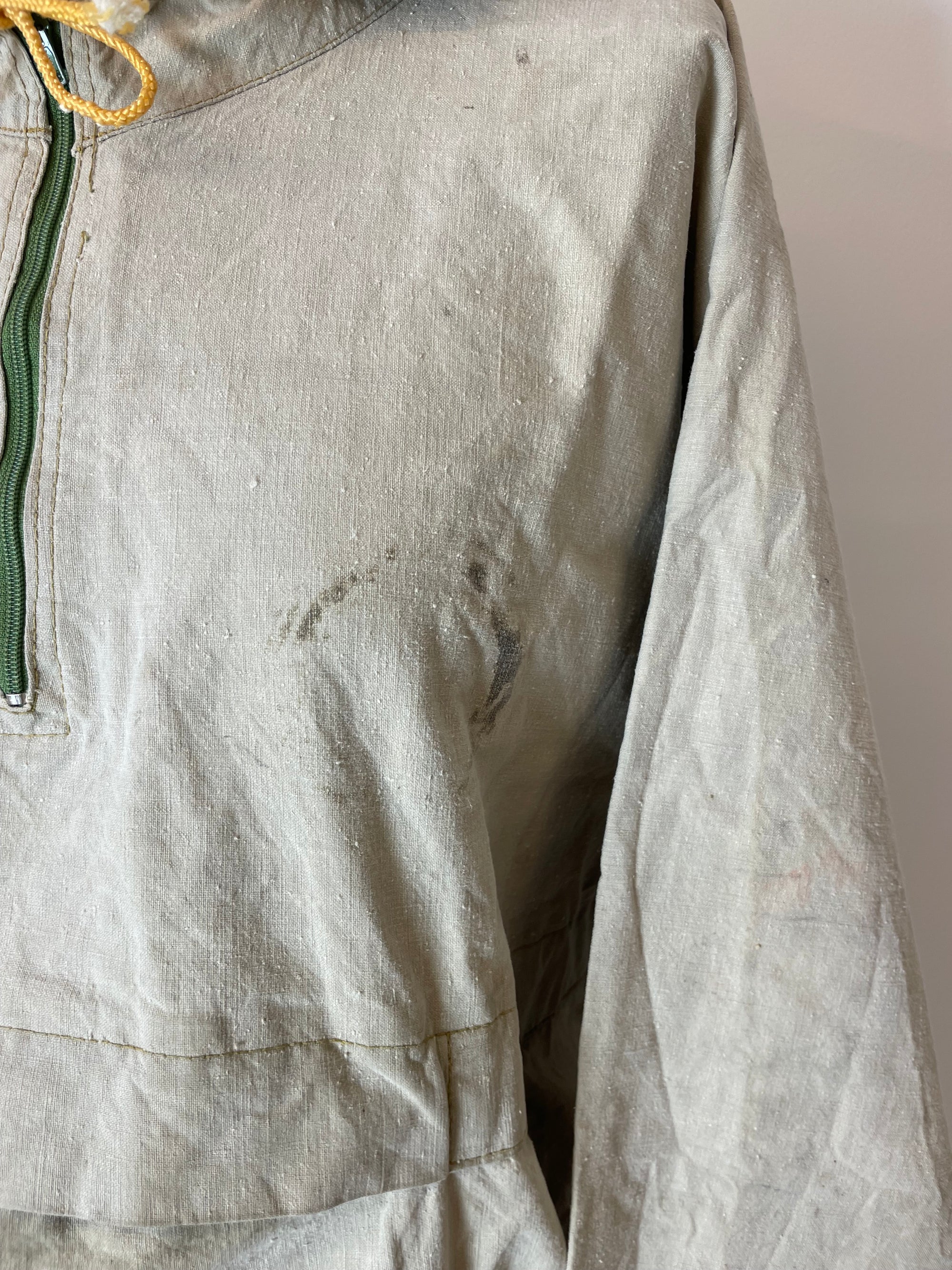 Vintage 1960s French Military Canvas Smock