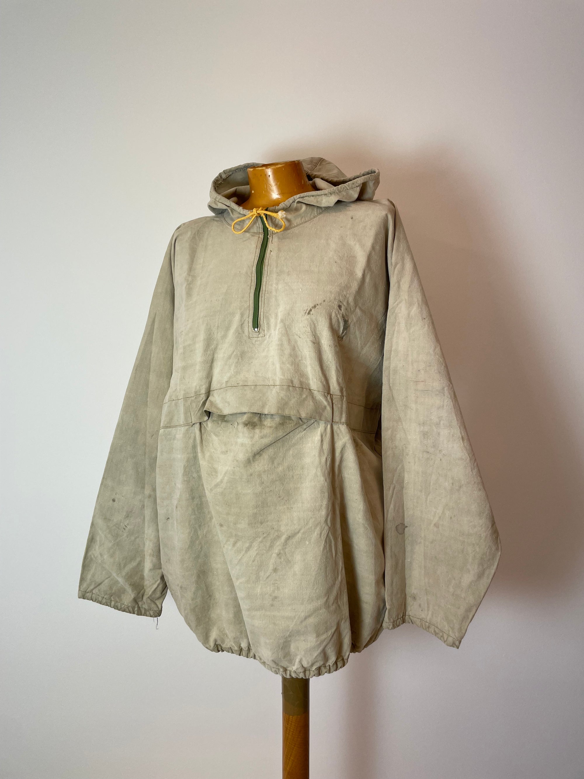 Vintage 1960s French Military Canvas Smock