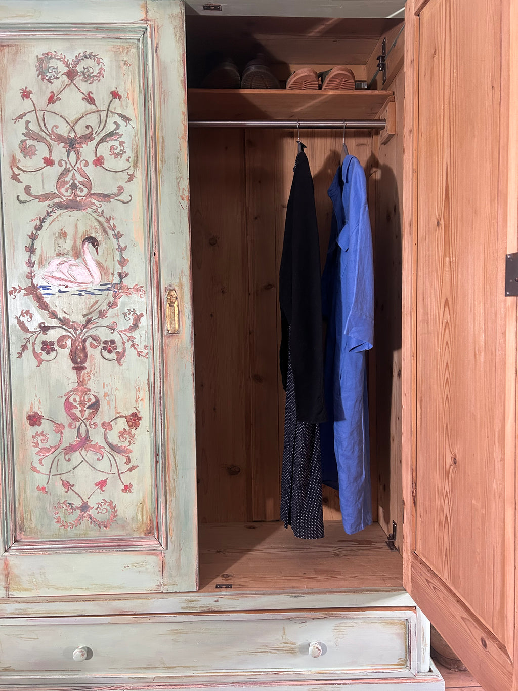 Antique French Painted wardrobe