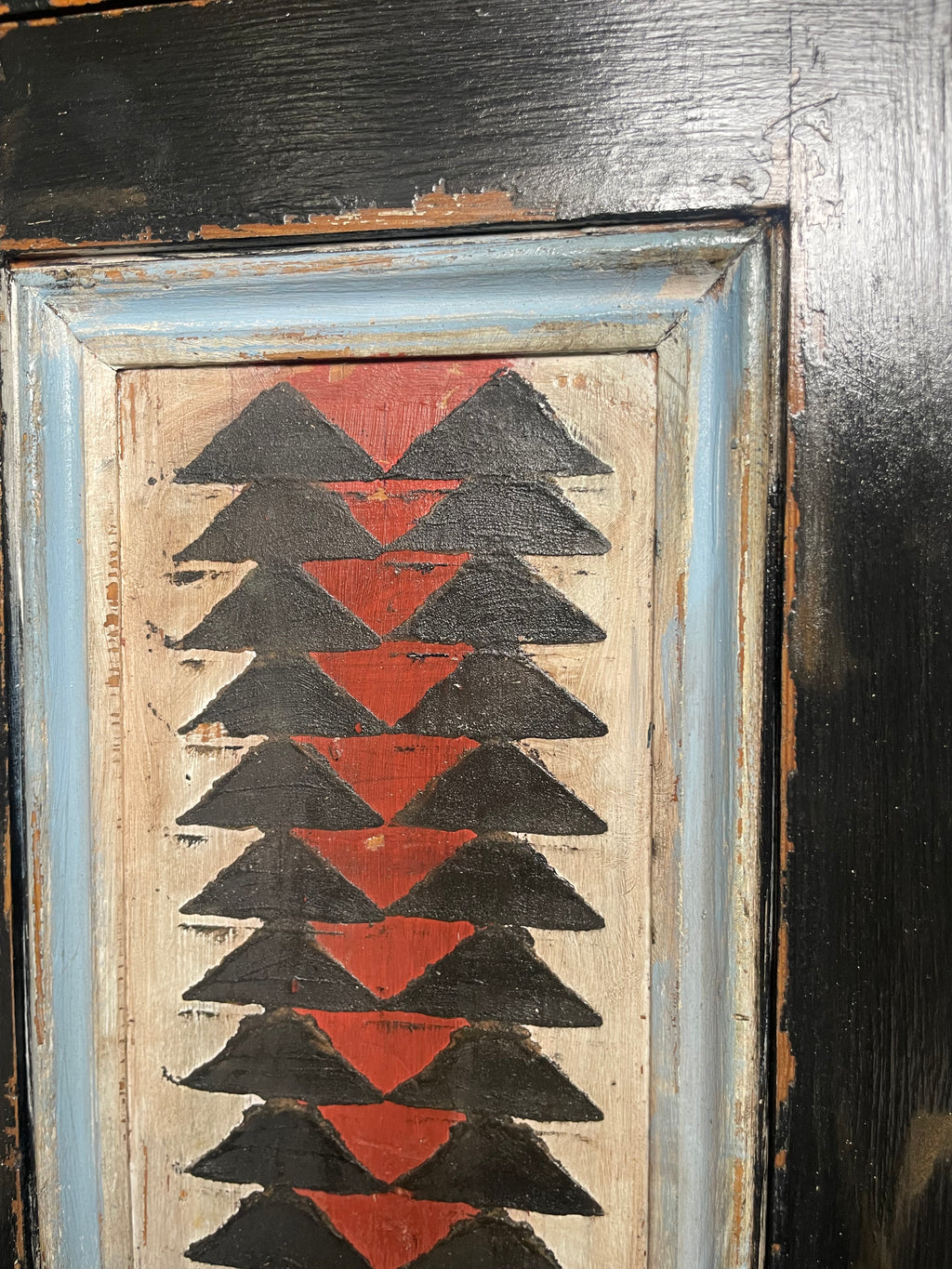 Vintage Painted Pine Folk Art Cupboard/ Bedside Table