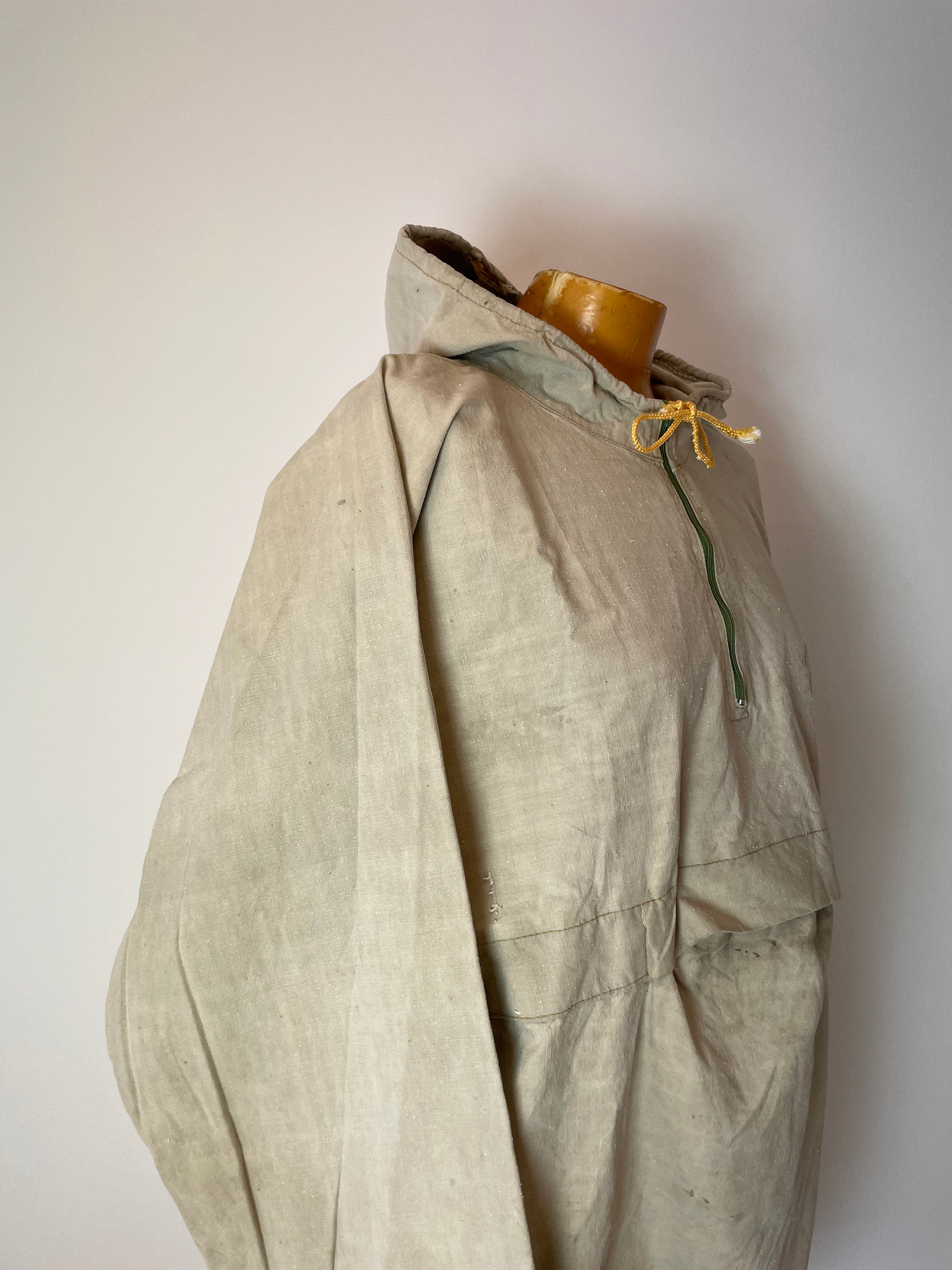 Vintage 1960s French Military Canvas Smock