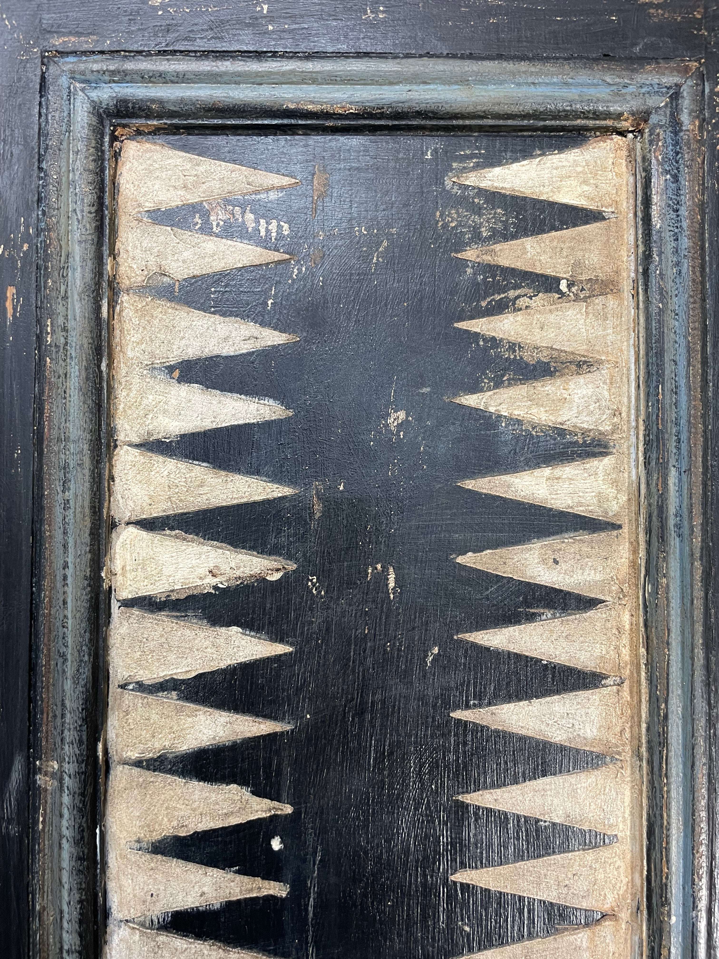 Vintage Painted Pine Folk Art Cupboard