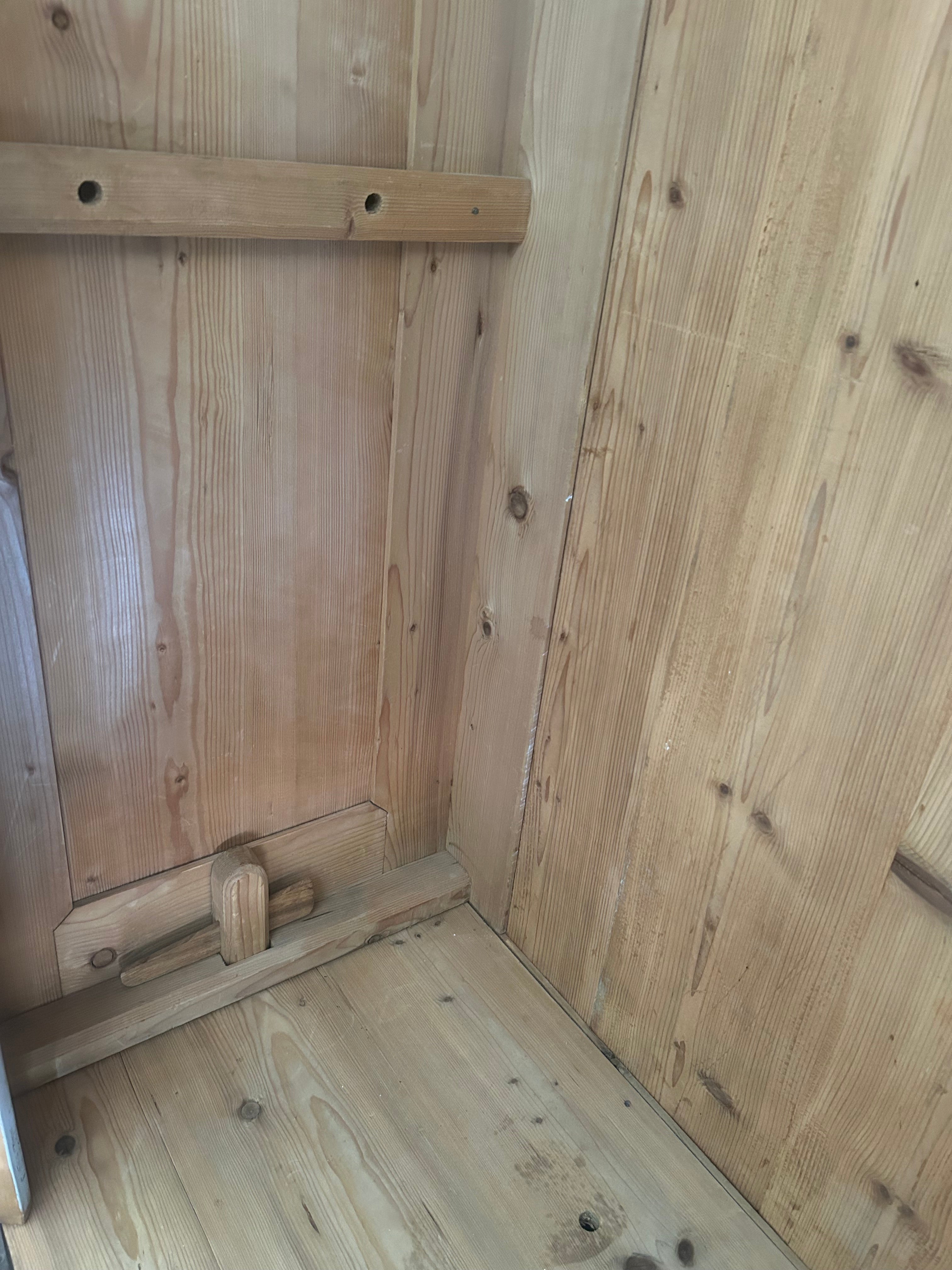 Vintage Painted Double wardrobe with Inlaid Chinoiserie