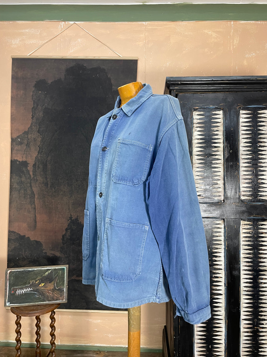 Vintage French 1960s Workwear Chore Jacket