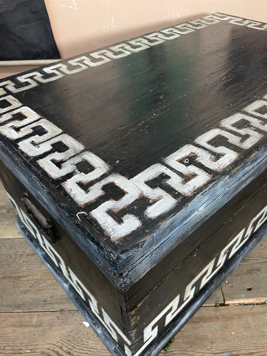 Vintage Folk Art Blanket Box