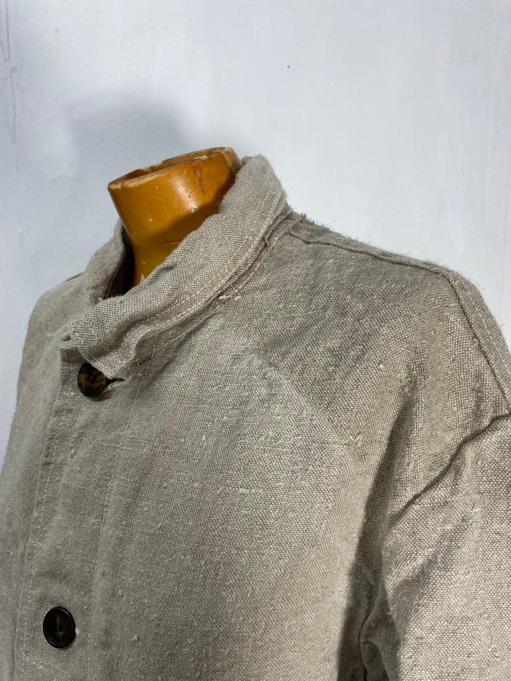 Vintage French Workwear Hemp Canvas Chore Jacket