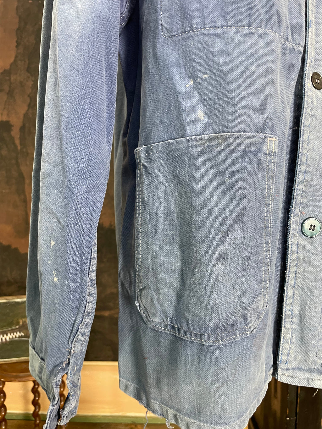 Vintage French 1960s Workwear Chore Jacket