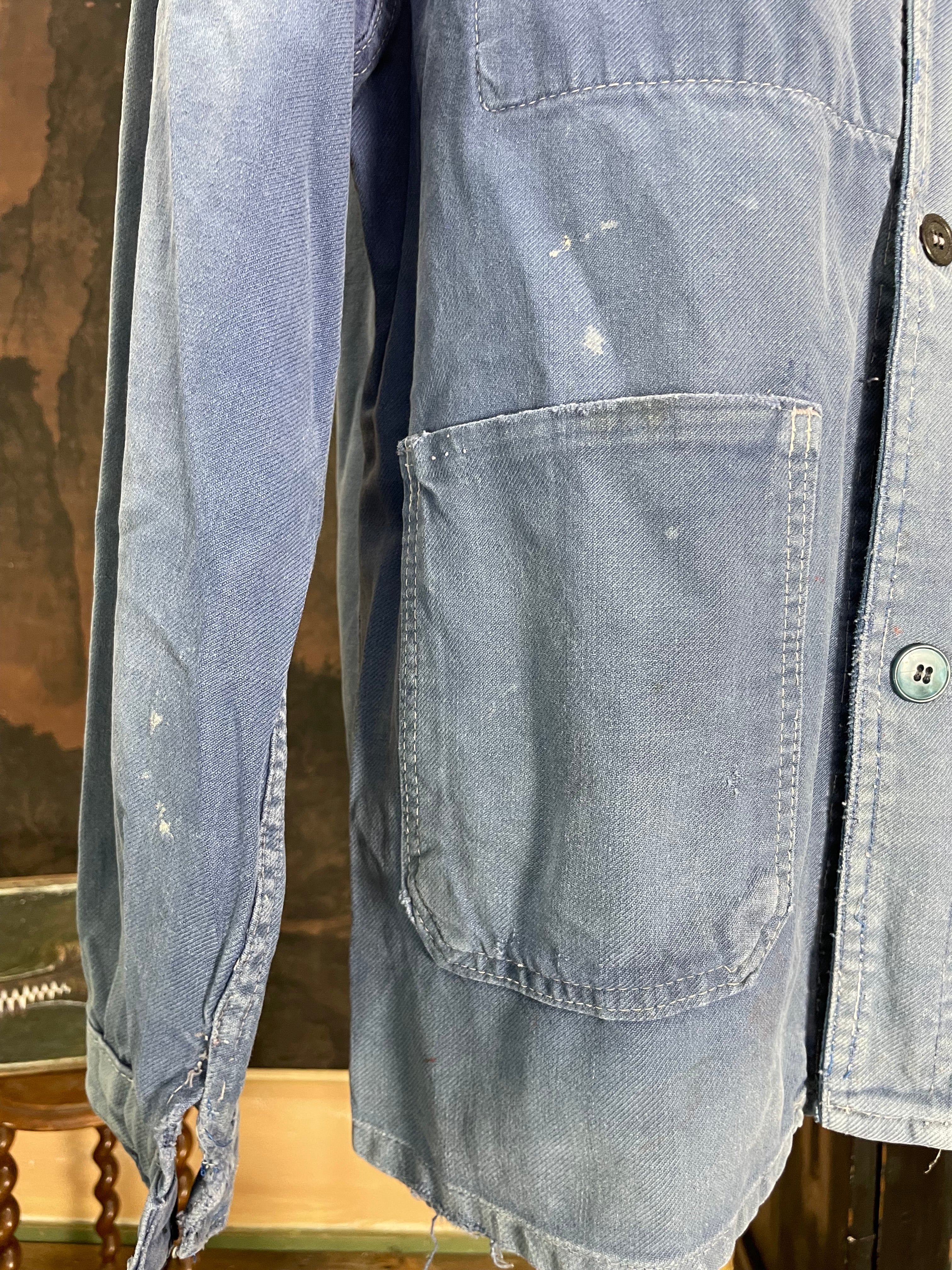 Vintage French 1960s Workwear Chore Jacket