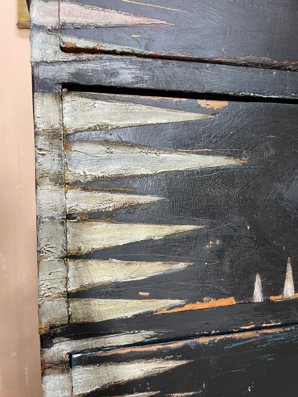 Vintage Painted Pine Folk Art Chest of Drawers
