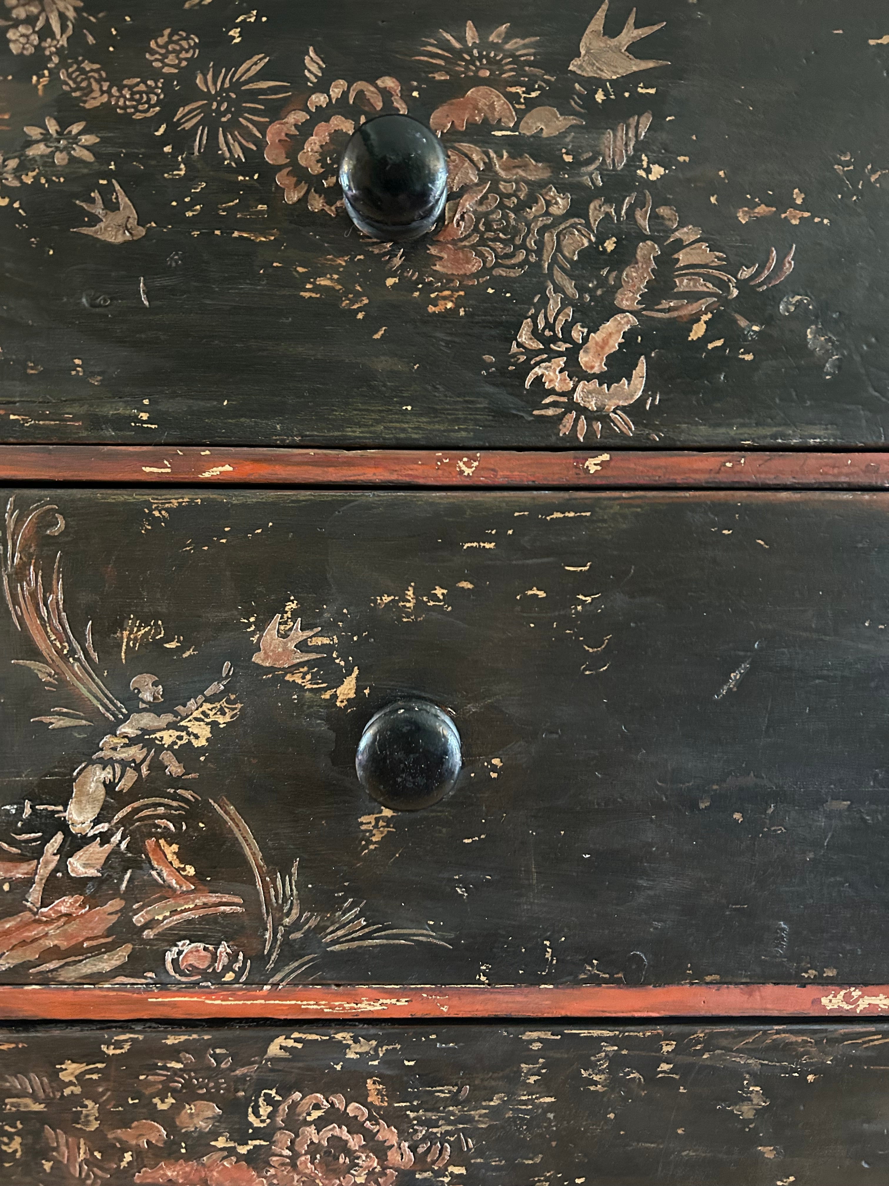 Antique Painted Drawers with Chinoiserie