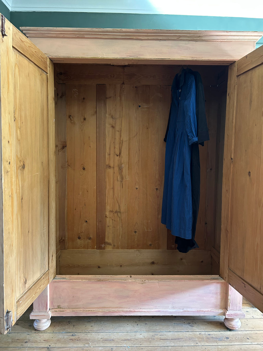 Vintage French Wardrobe with Swan Chinoiserie