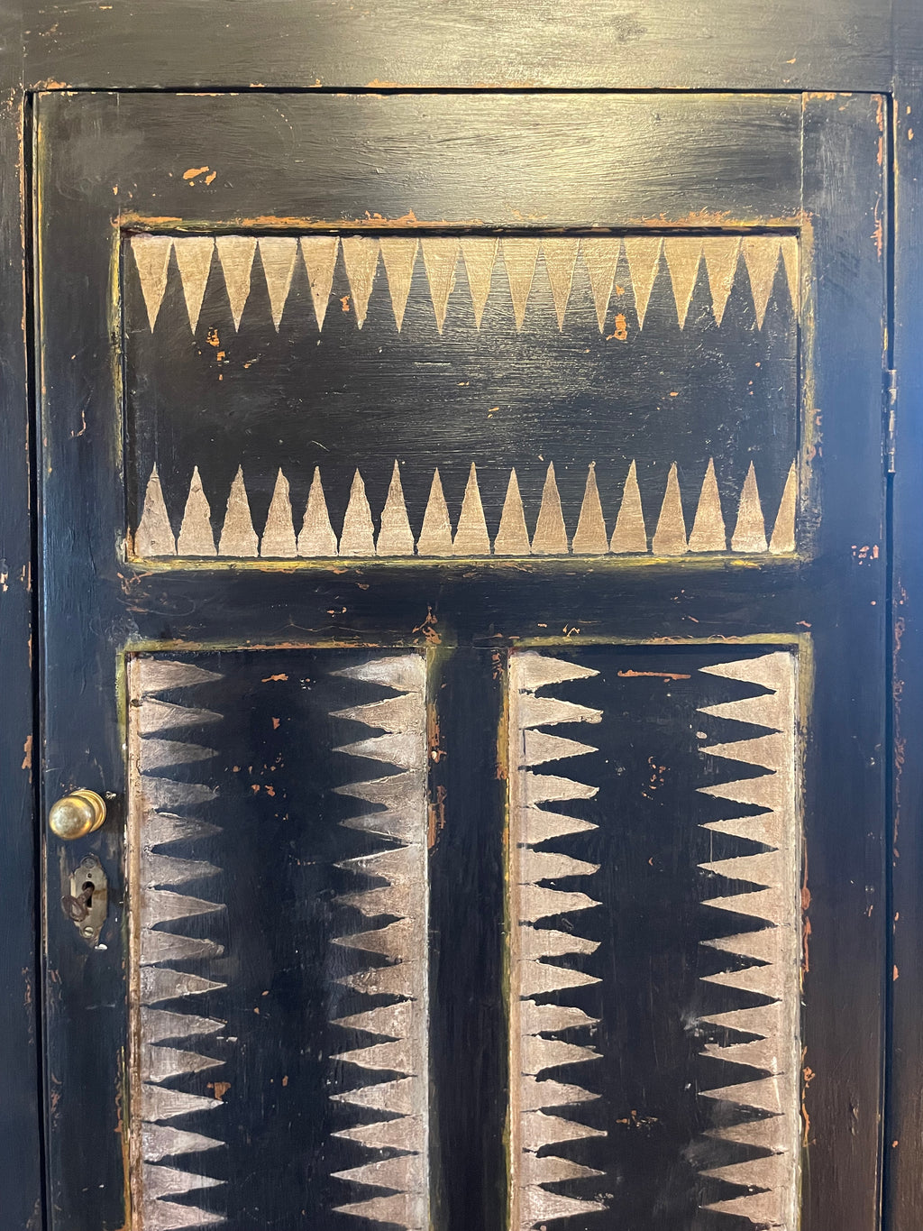 Vintage Folk Art Wardrobe/ Hall Cupboard