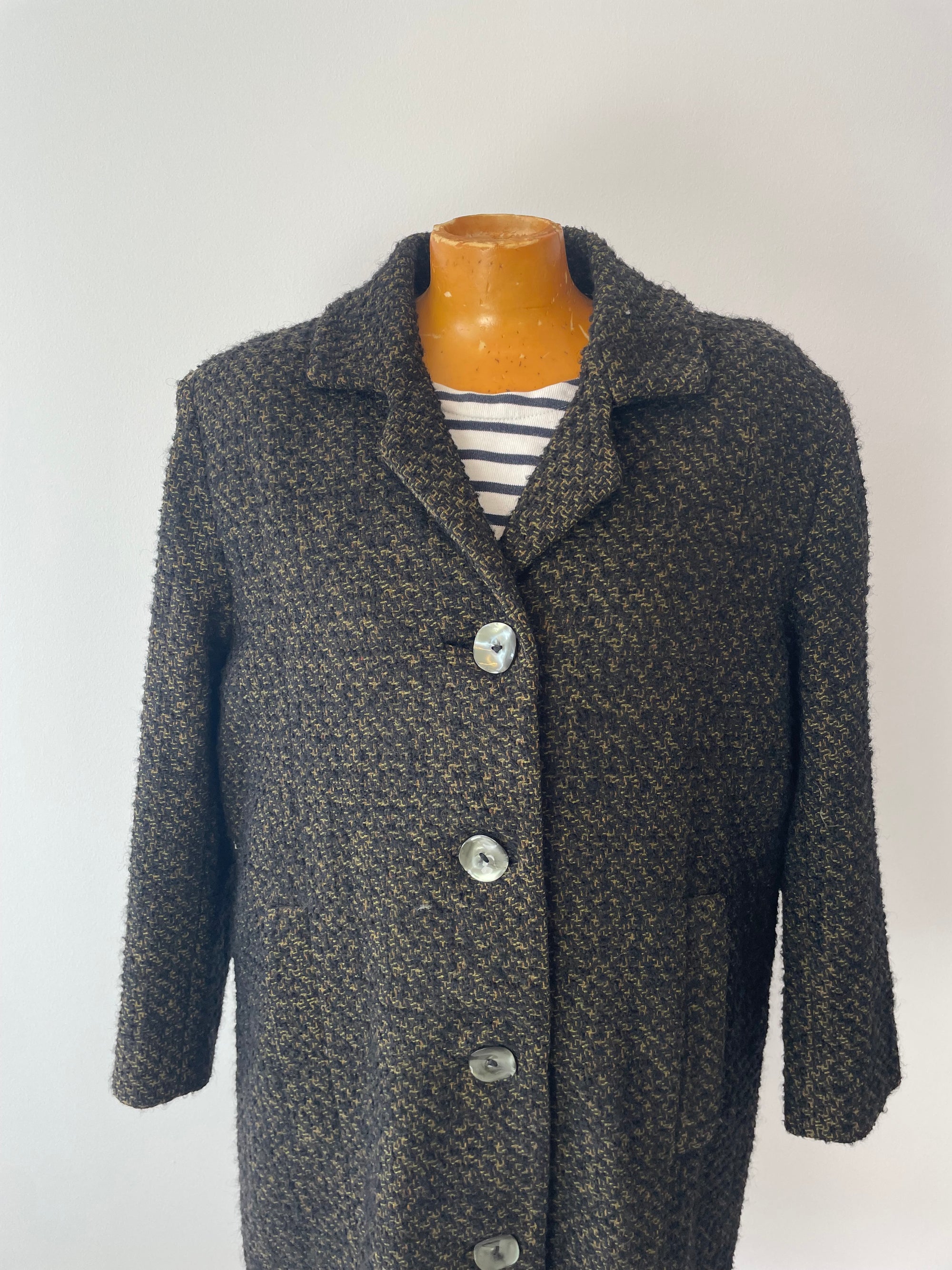 Vintage French 1930’s Tweed Overcoat