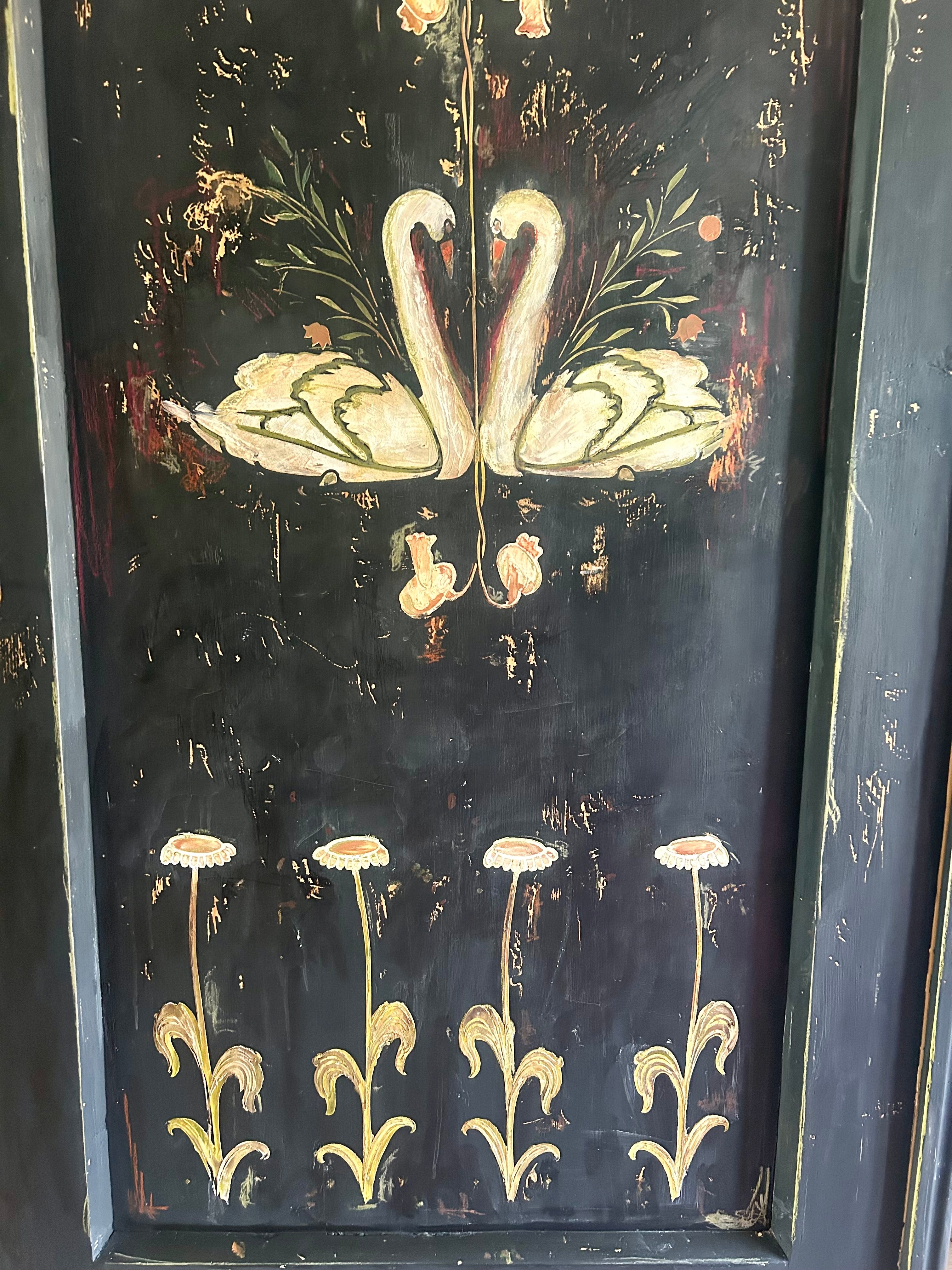 Vintage Painted Folk Art Wardrobe
