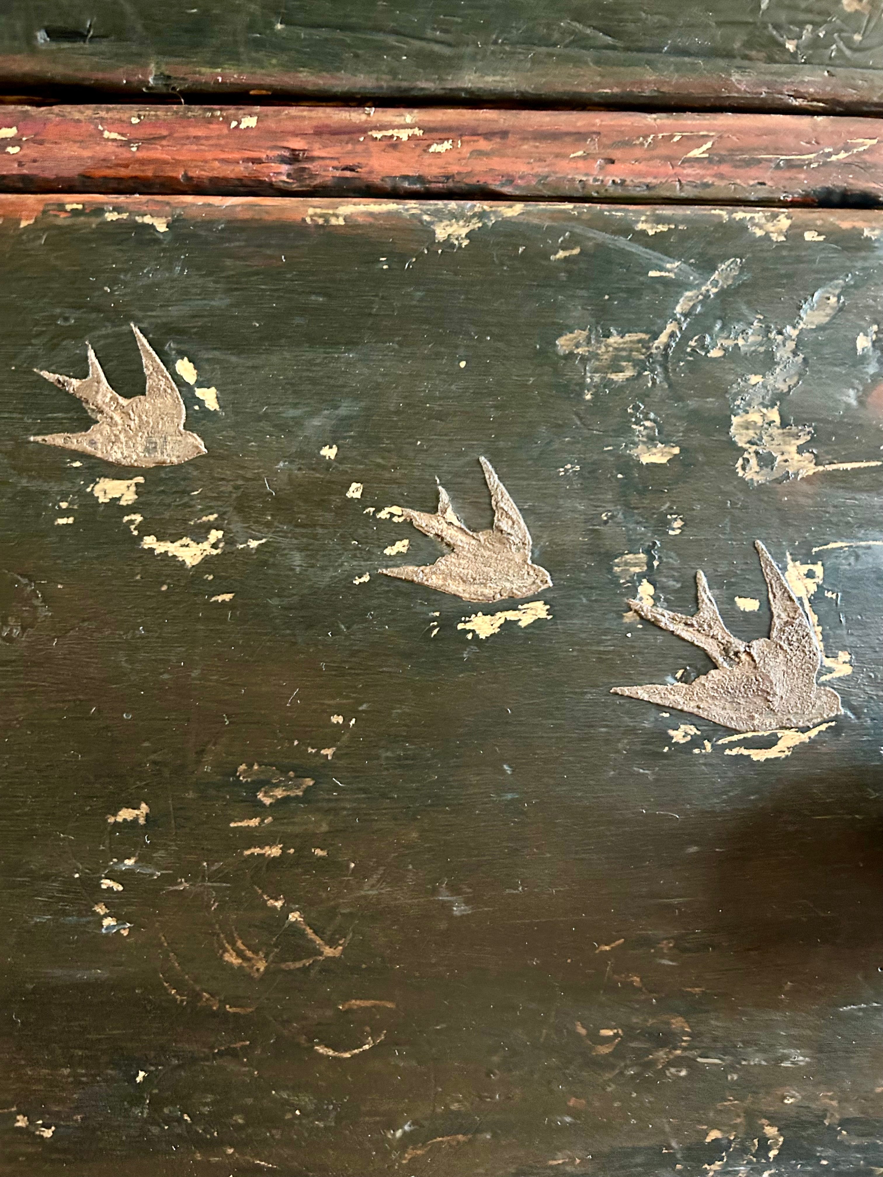 Antique Painted Drawers with Chinoiserie