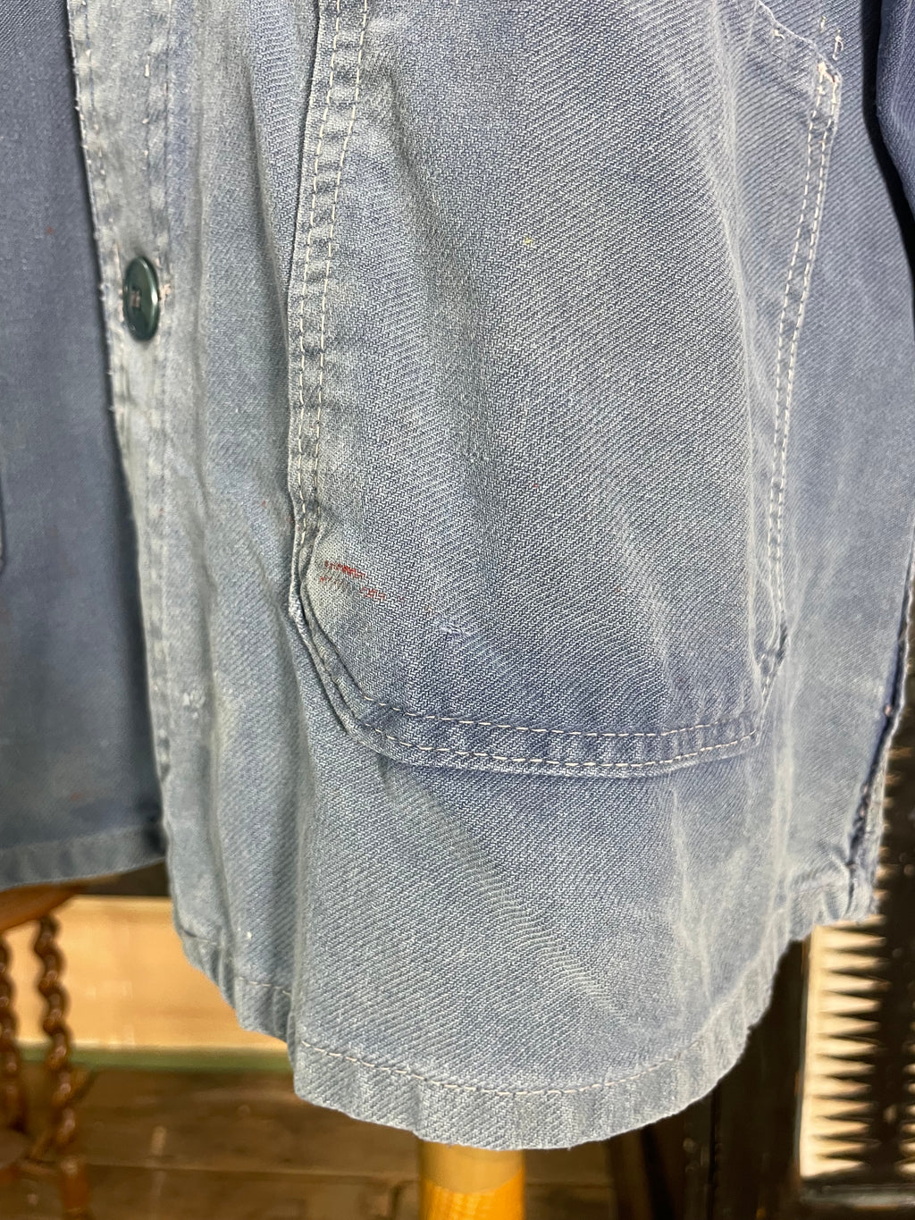 Vintage French 1960s Workwear Chore Jacket