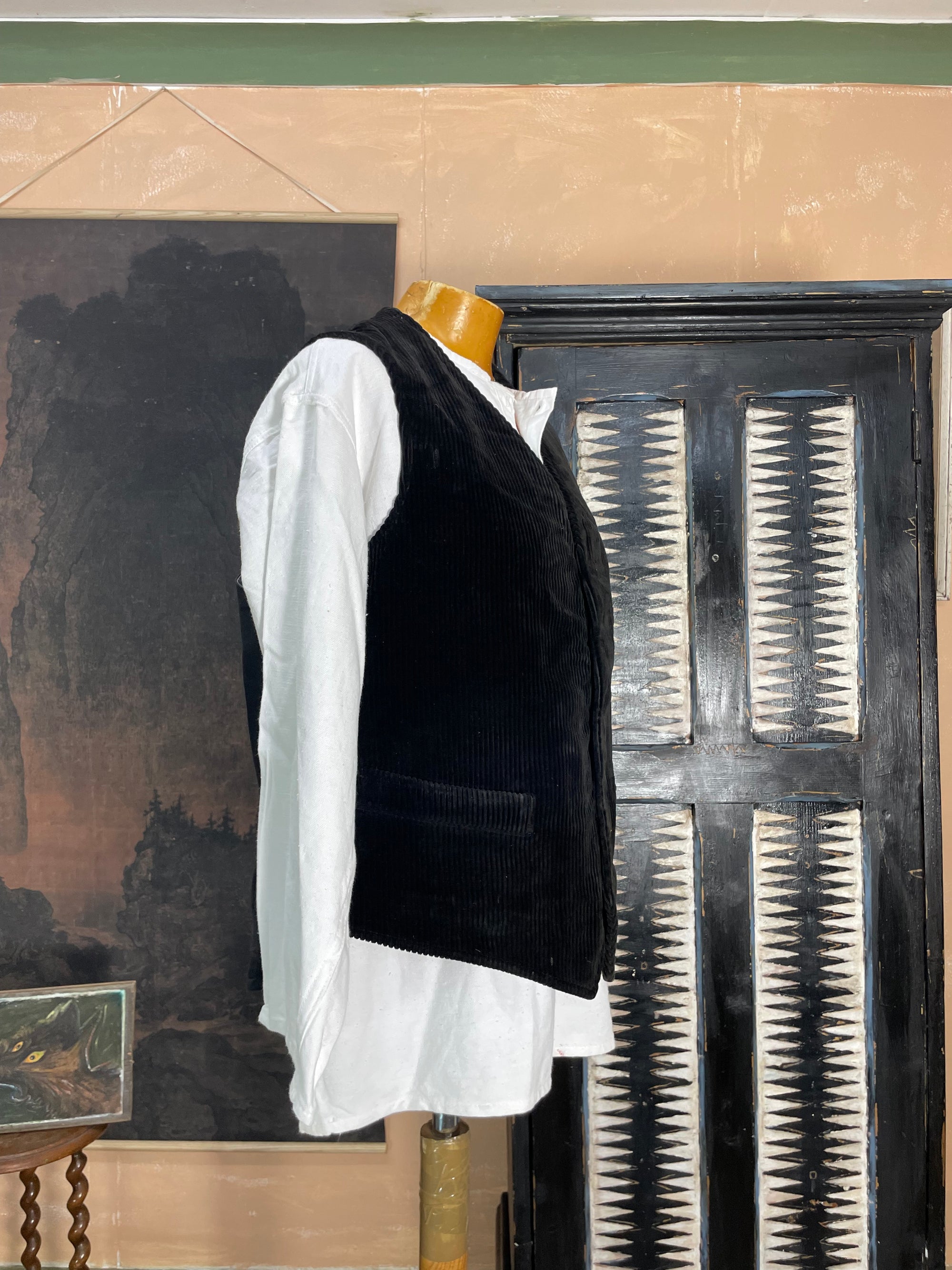 Vintage 1950s French Corduroy Waistcoat