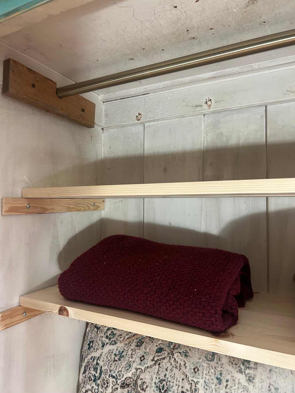 Vintage French Linen Press/Wardrobe with Chinoiserie