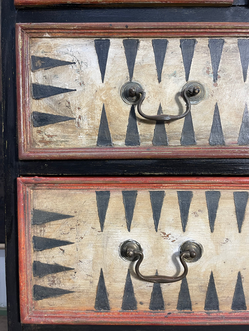 Vintage Painted Pine Folk Art Chest of Drawers