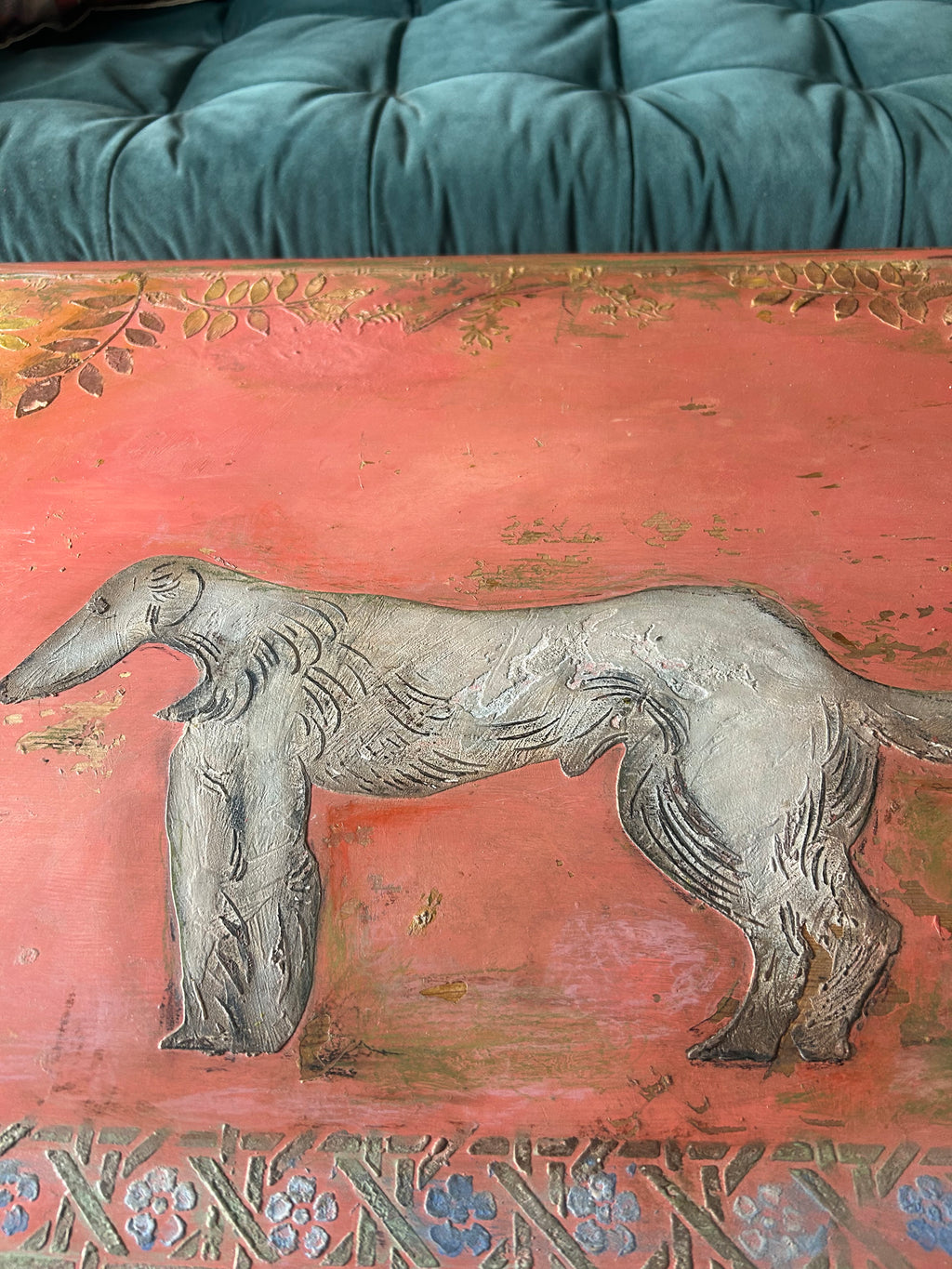 Vintage Painted Pine Bloomsbury Inspired Coffee Table