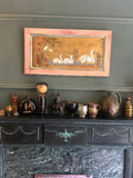 Reclaimed Door Wallhanging with Swan Chinoiserie