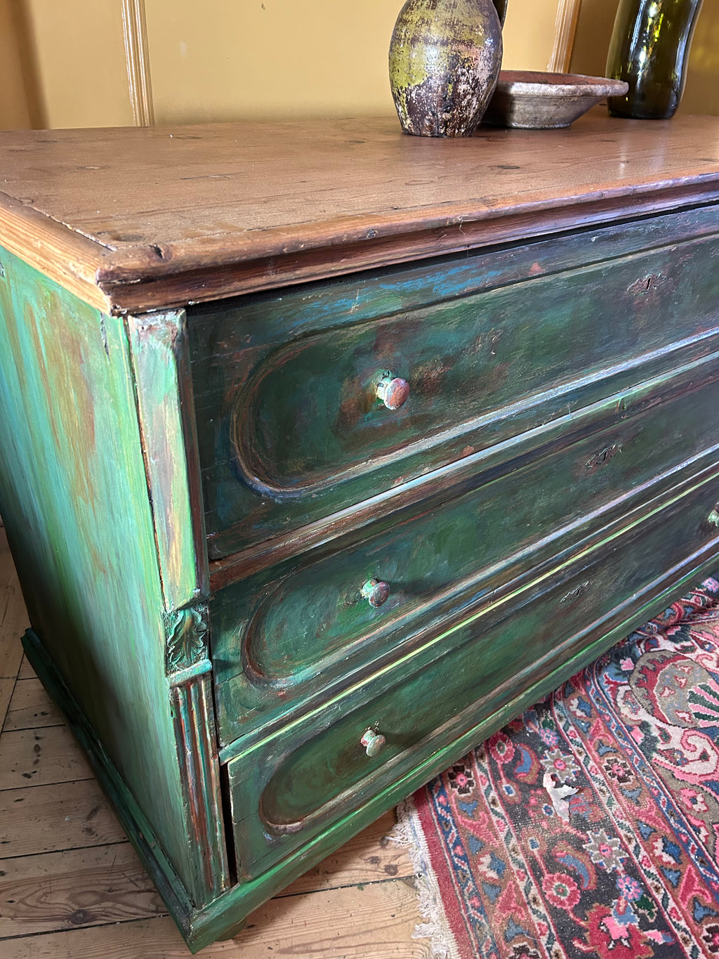 Vintage Painted Large Chest of Drawers