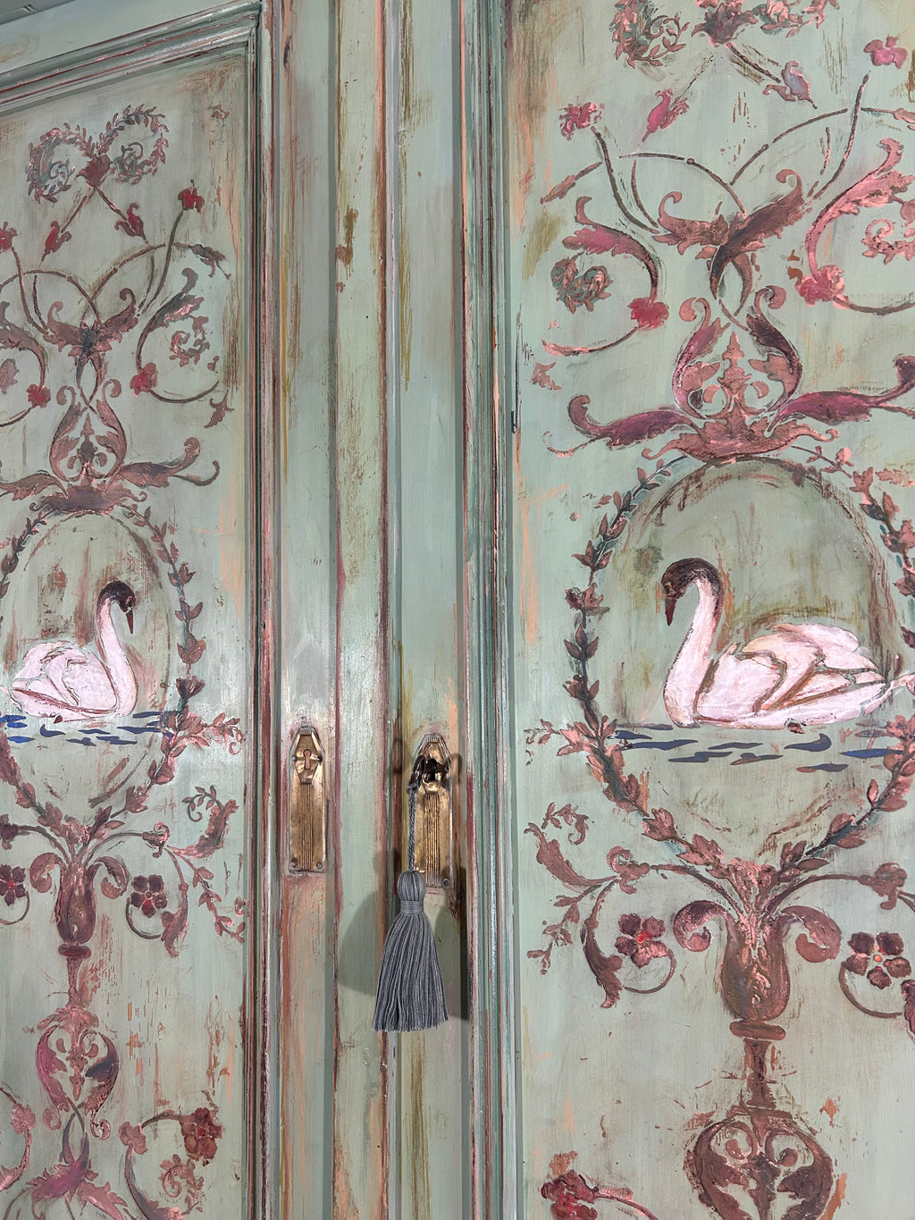 Antique French Painted wardrobe